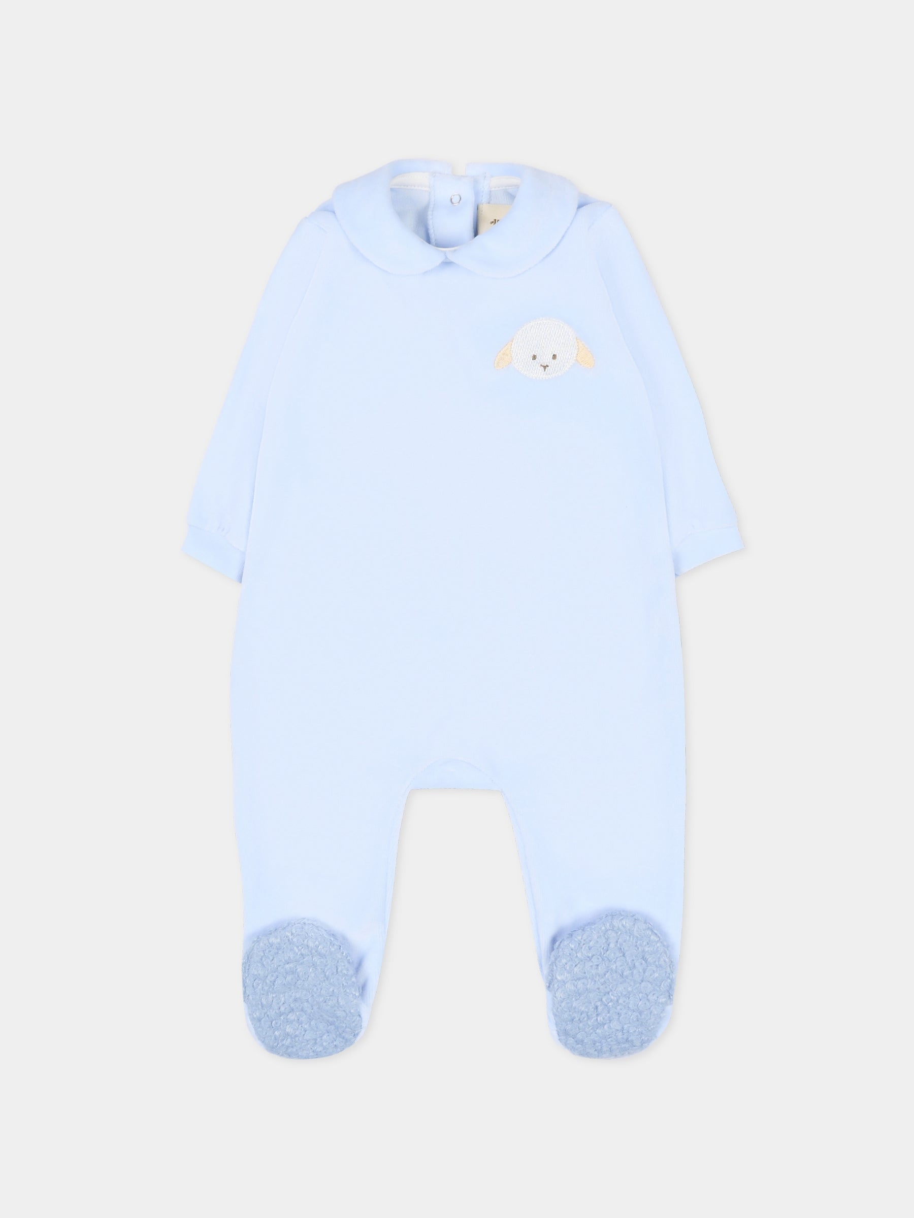 Tutina celeste per neonato con agnellino,Le Boo Beebè,CB012 40