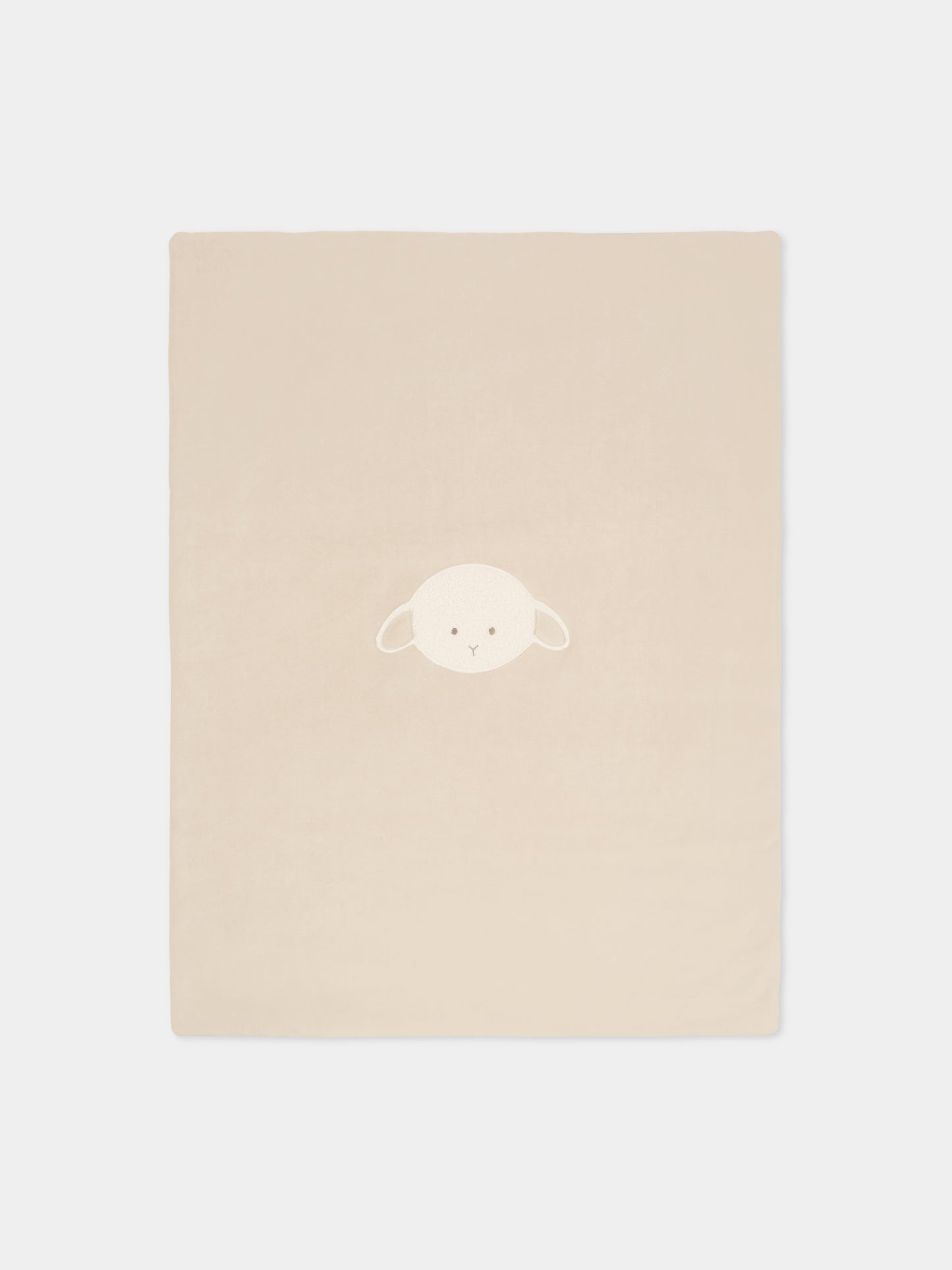Coperta beige per neonati con agnellino,Le Boo Beebè,CBC011 21