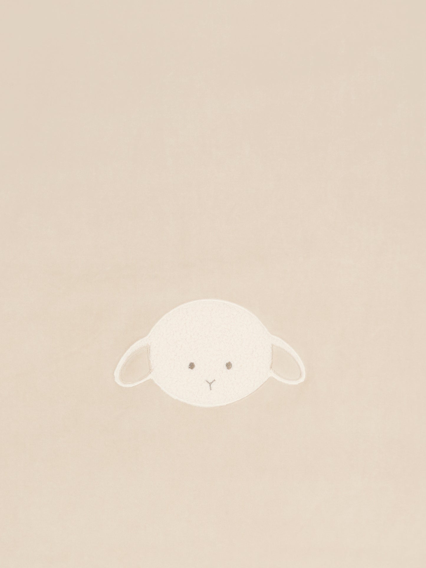 Coperta beige per neonati con agnellino,Le Boo Beebè,CBC011 21