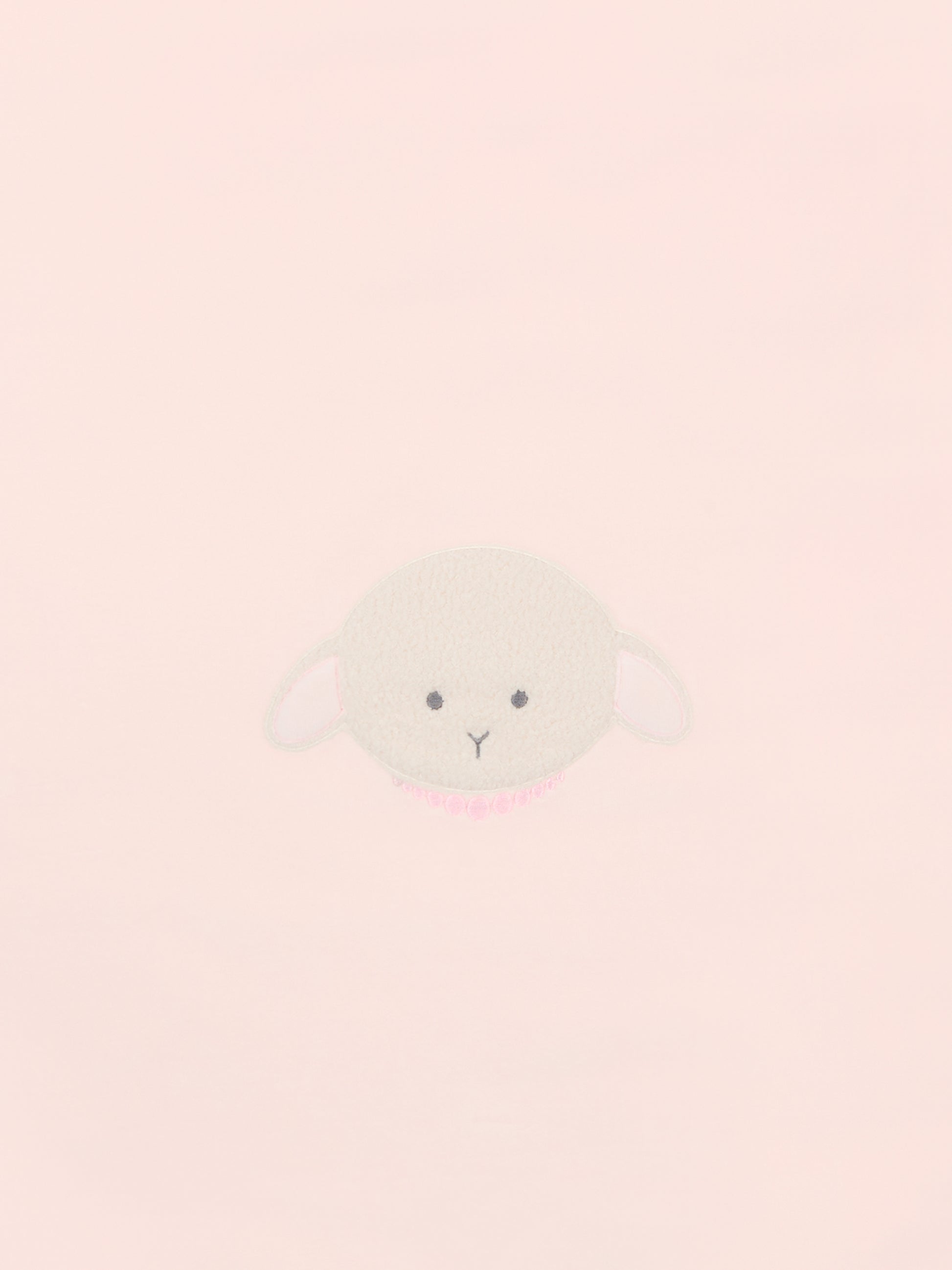 Coperta rosa per neonata con agnellino e collana,Le Boo Beebè,CBC011 30