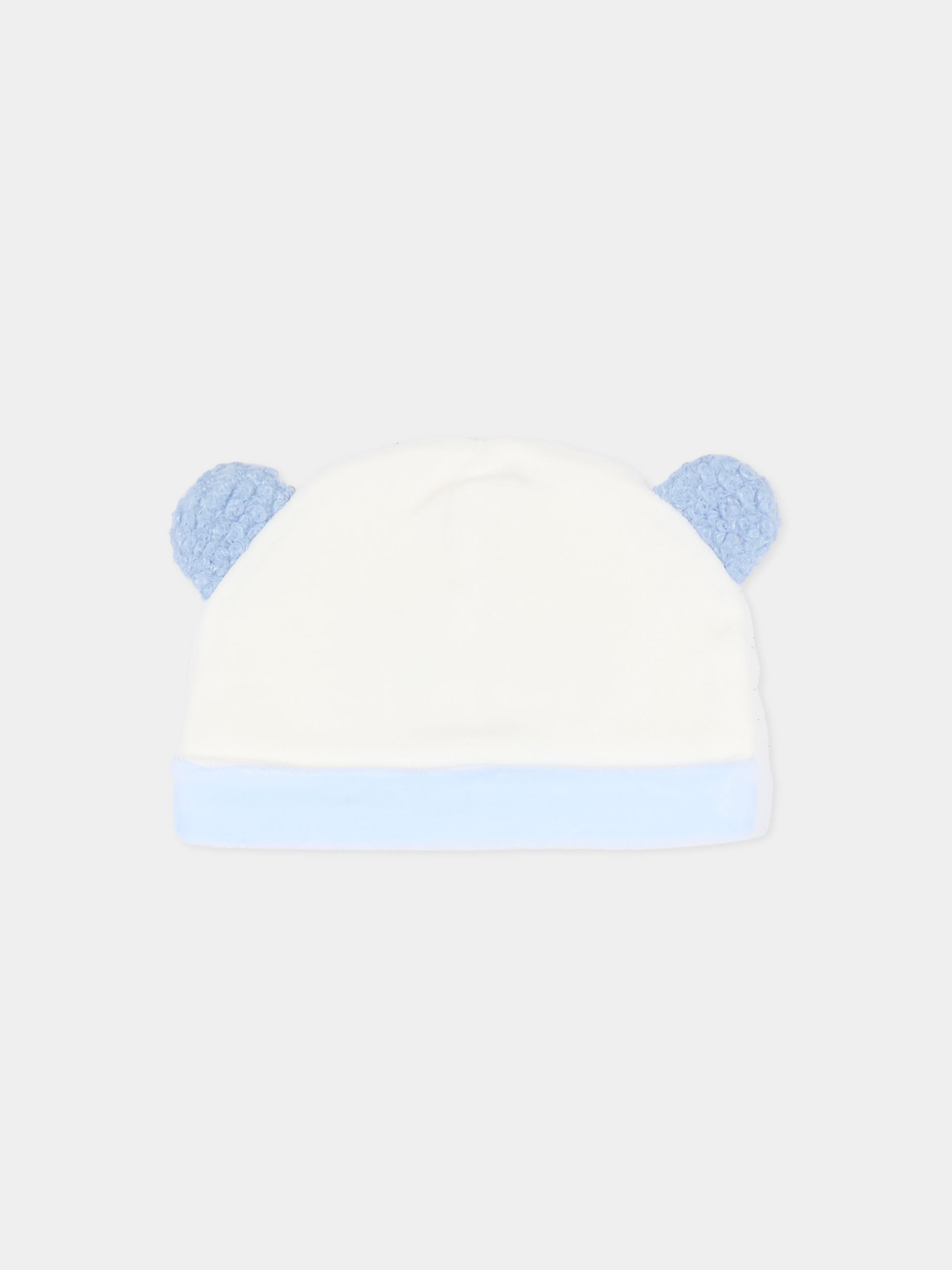 Cappello avorio per neonato con orecchie,Le Boo Beebè,CCB011 40