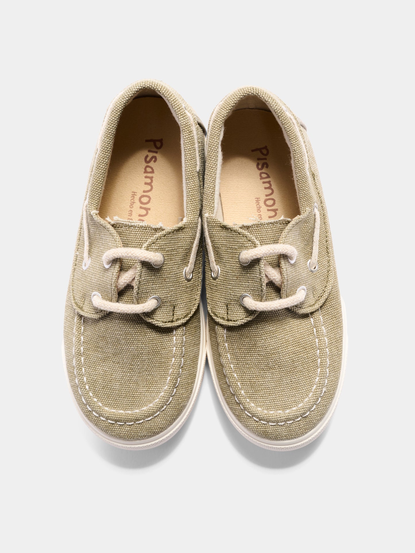 Mocassini verde per bambino,Pisamonas,1510 KAKI