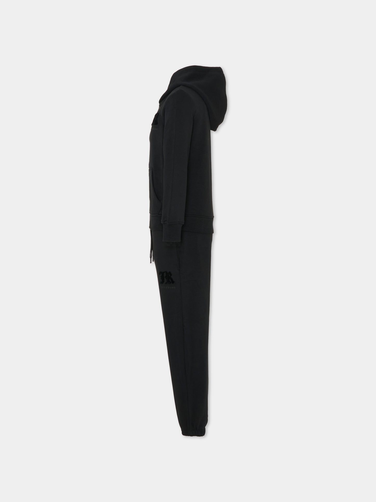 Completo nero per bambino con logo,Richmond,RBA25001CF BLACK