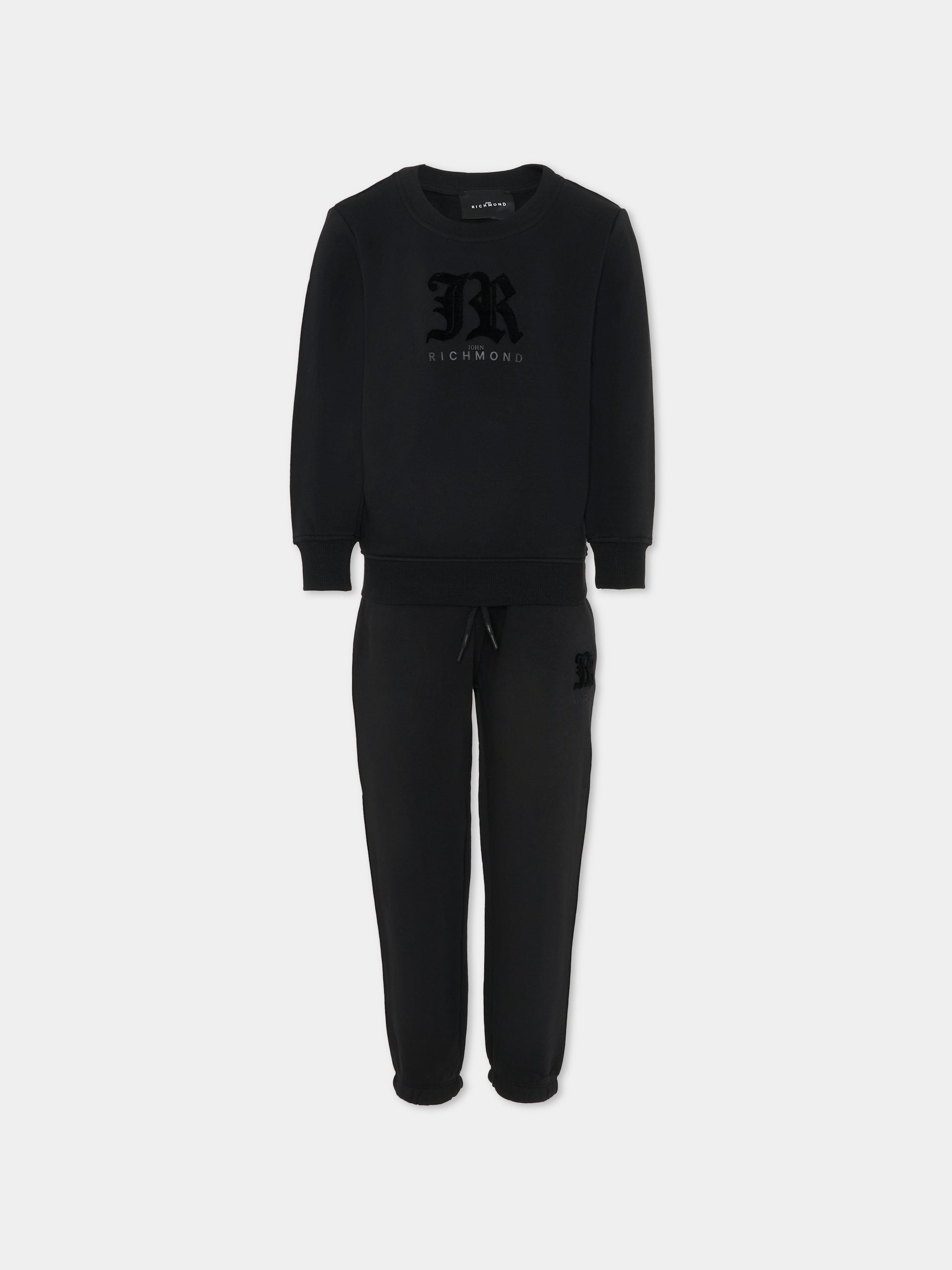 Completo nero per bambino con logo,Richmond,RBA25002CF BLACK