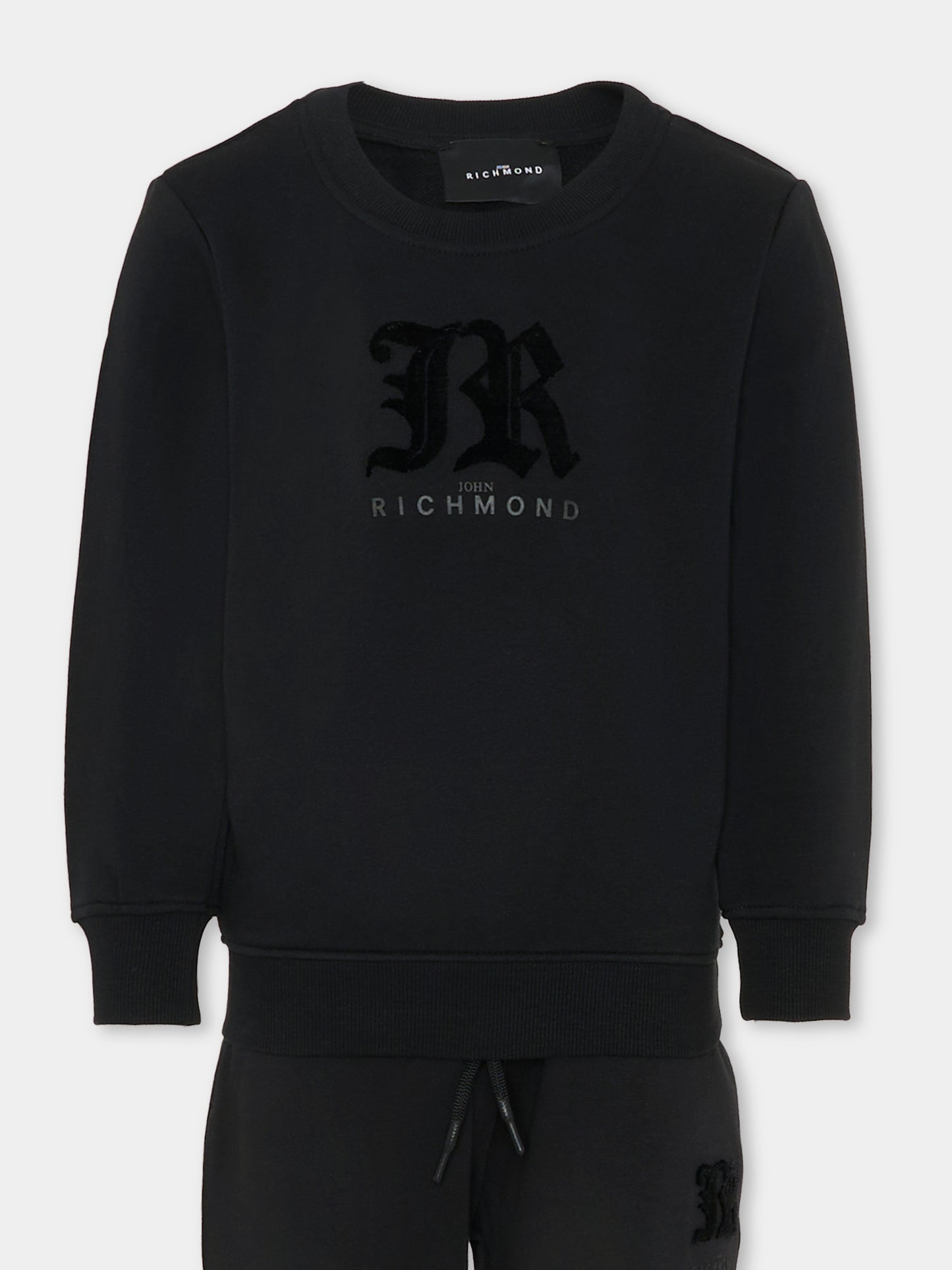 Completo nero per bambino con logo,Richmond,RBA25002CF BLACK