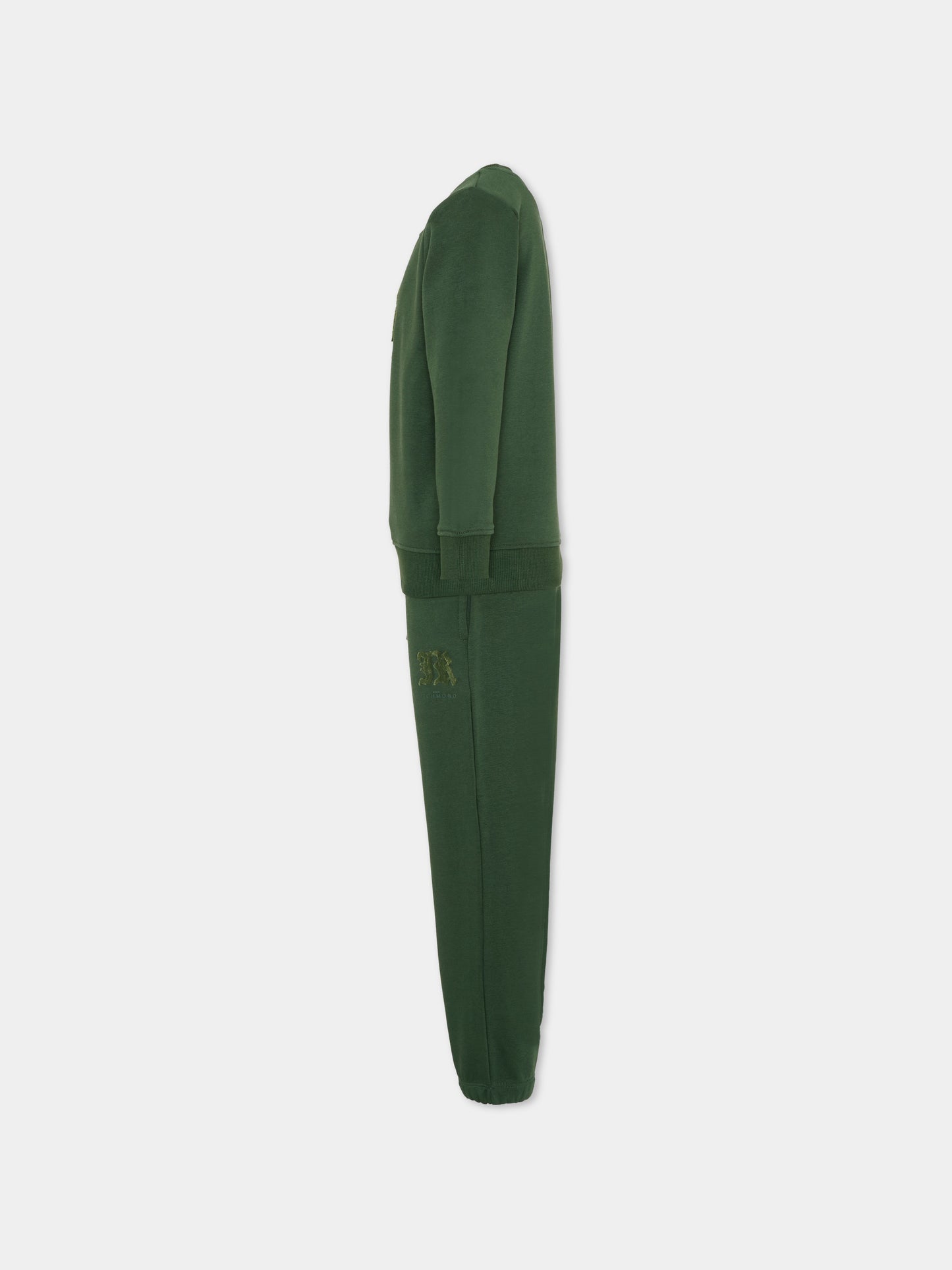 Completo verde per bambino con logo,Richmond,RBA25002CF FOREST NIGHT