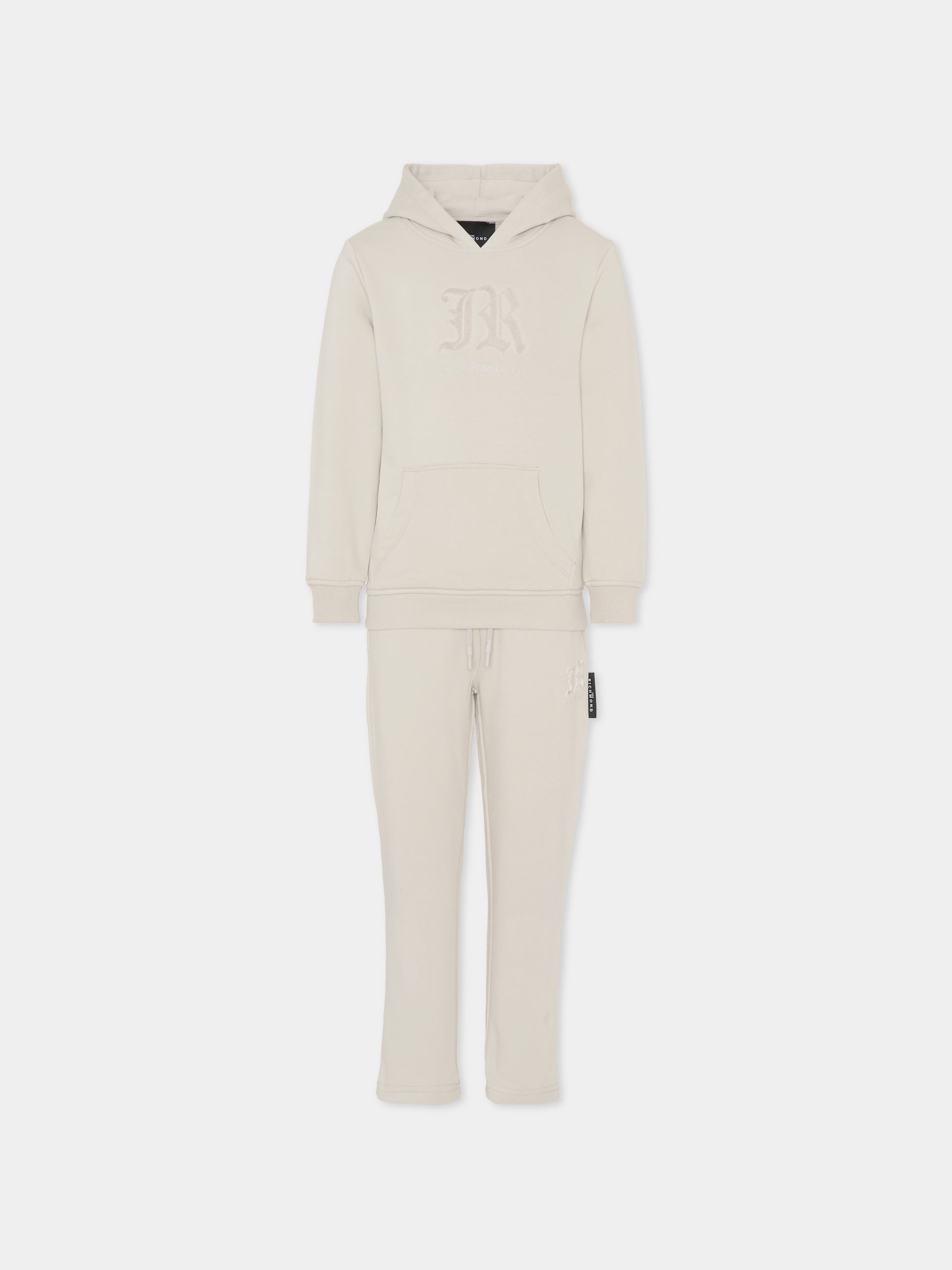 Completo grigio per bambino con logo,Richmond,RBA25005CF BLUE VAPOR