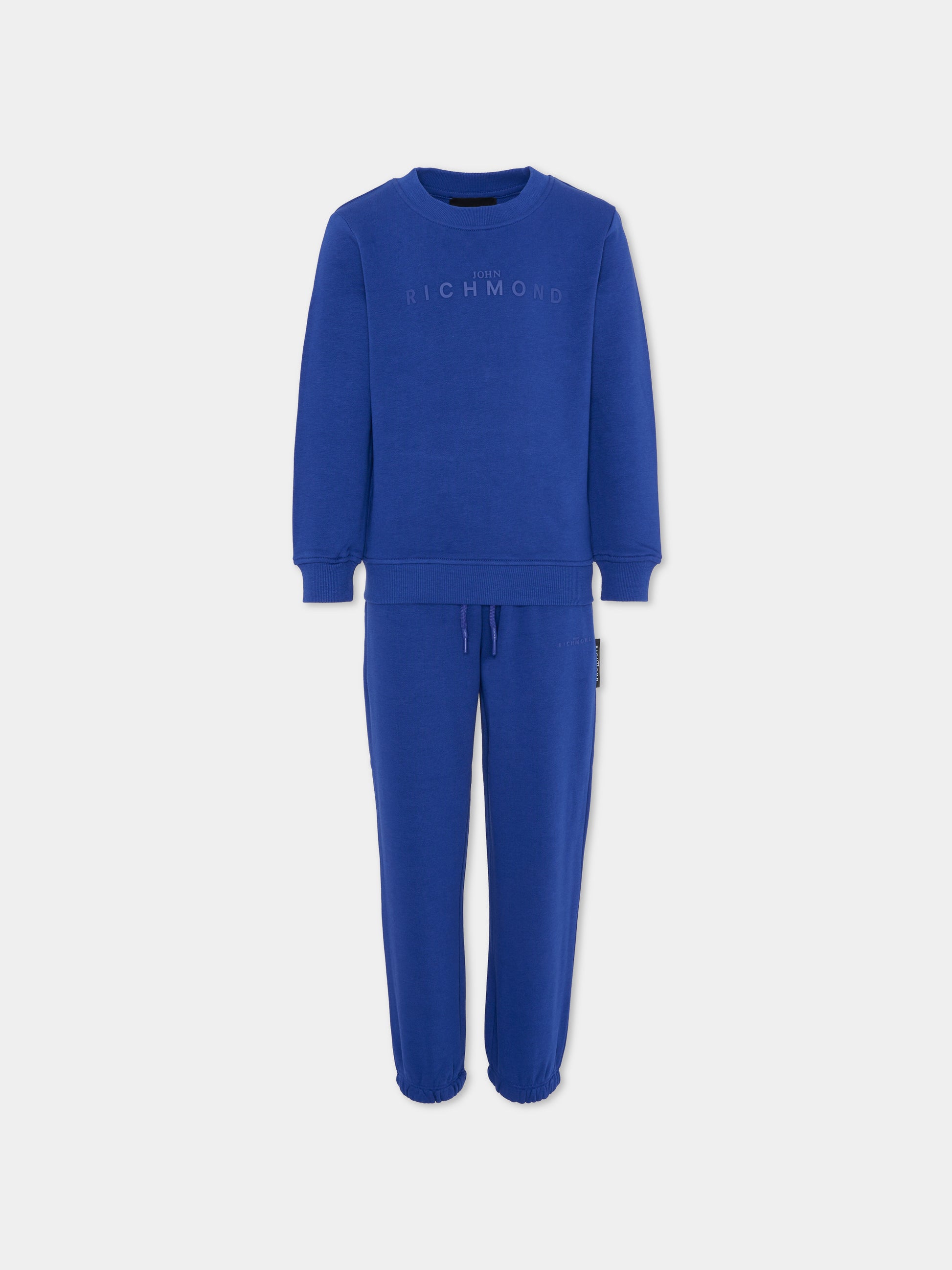 Completo blu per bambino con logo,Richmond,RBA25006CF BLUE SOLIDATE
