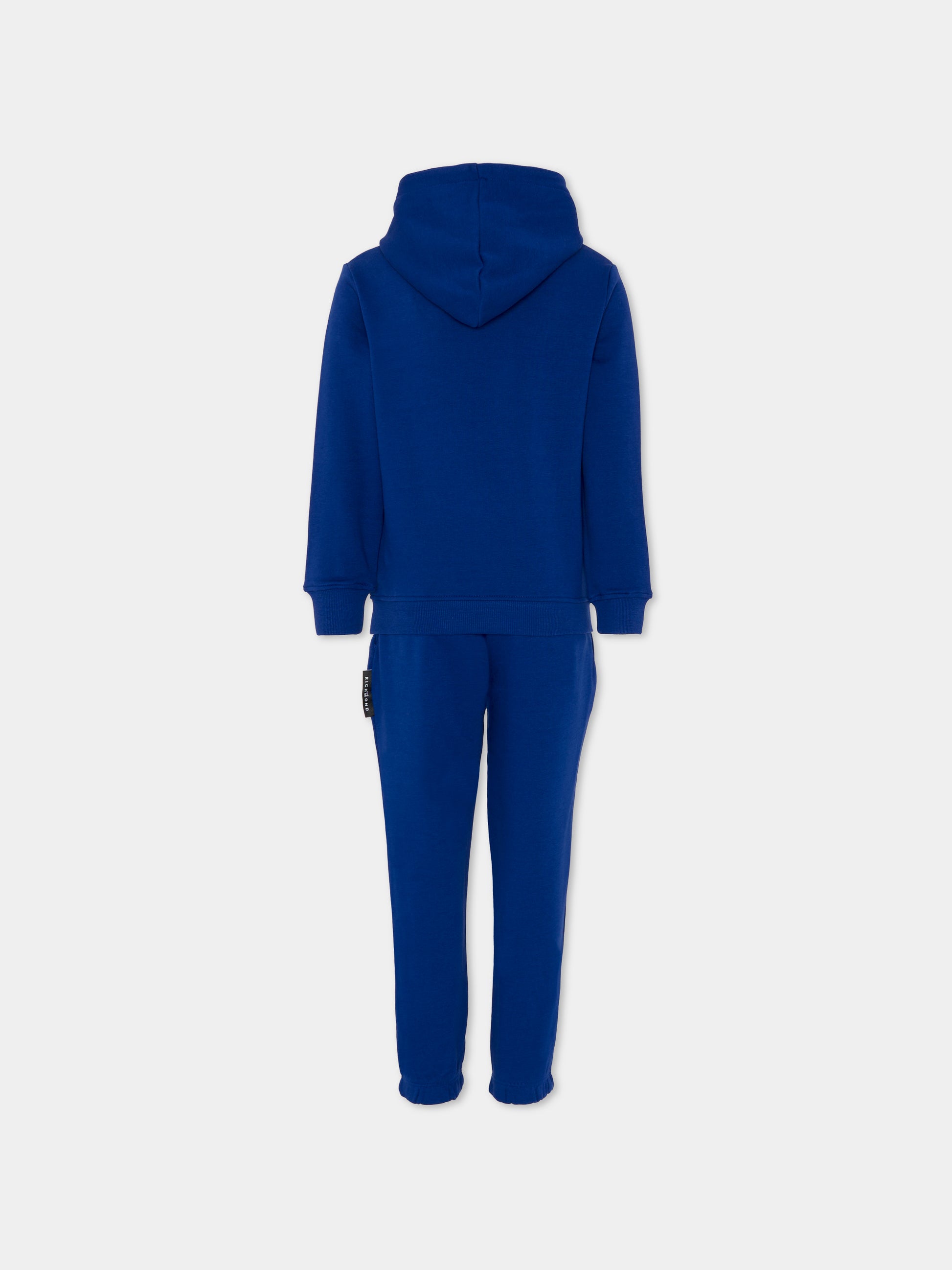 Completo blu per bambino con logo,Richmond,RBA25007CF BLUE SOLIDATE