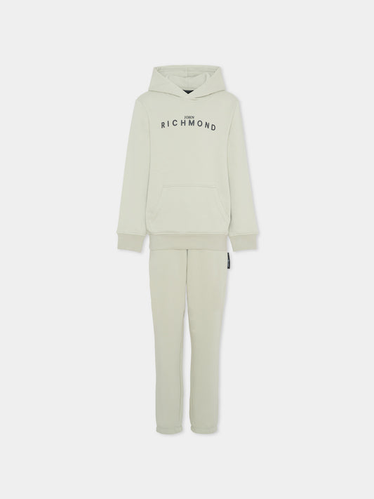 Completo grigio per bambino con logo,Richmond,RBA25007CF GREY AGATE