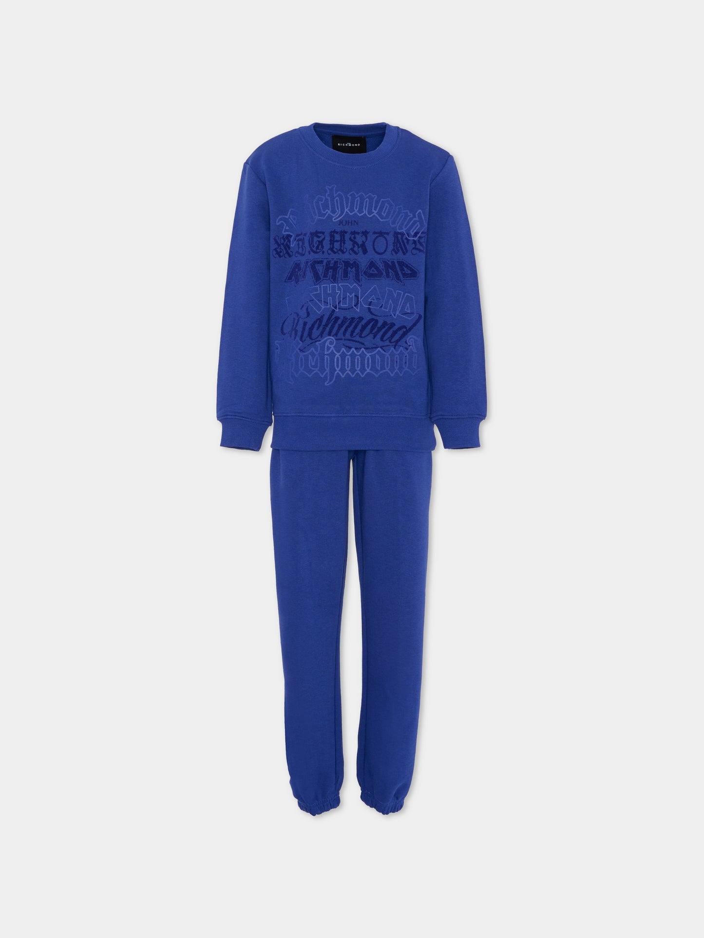 Completo blu per bambino con logo,Richmond,RBA25201CF BLUE SOLIDATE