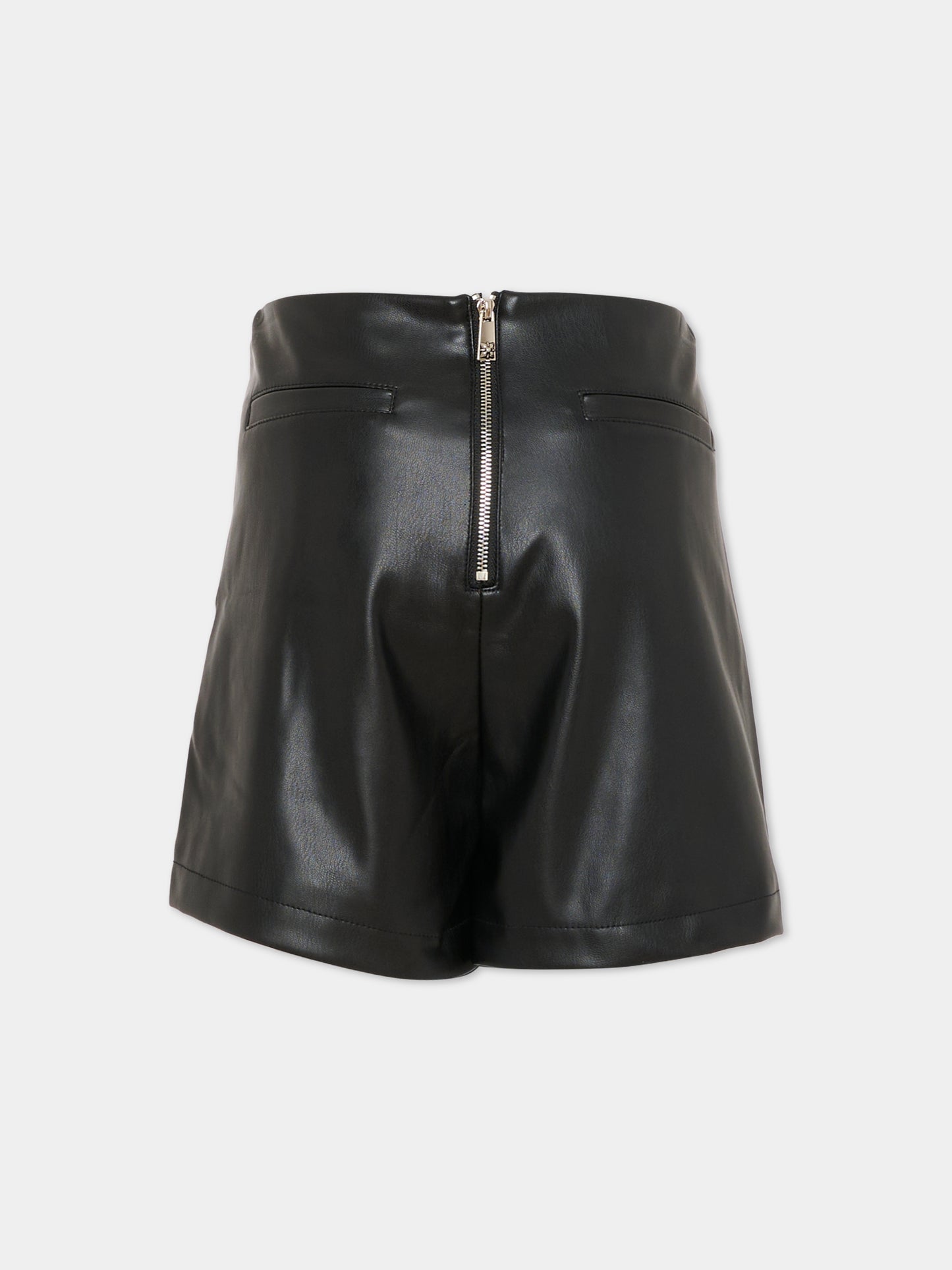 Shorts neri per bambina con borchie,Richmond,RGA25180GO BLACK