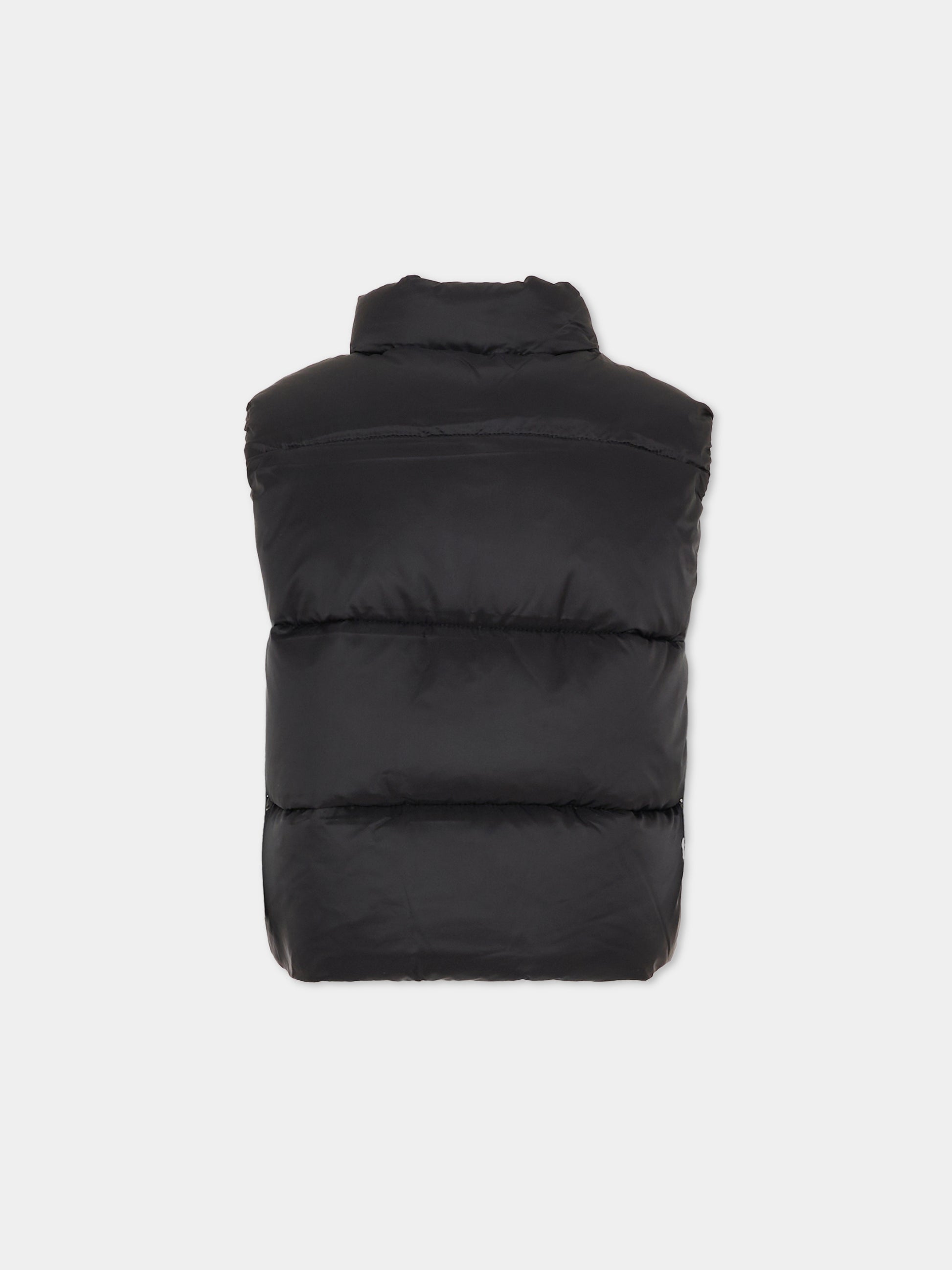 Gilet nero per bambina con logo,Richmond,RGA25232PI BLACK