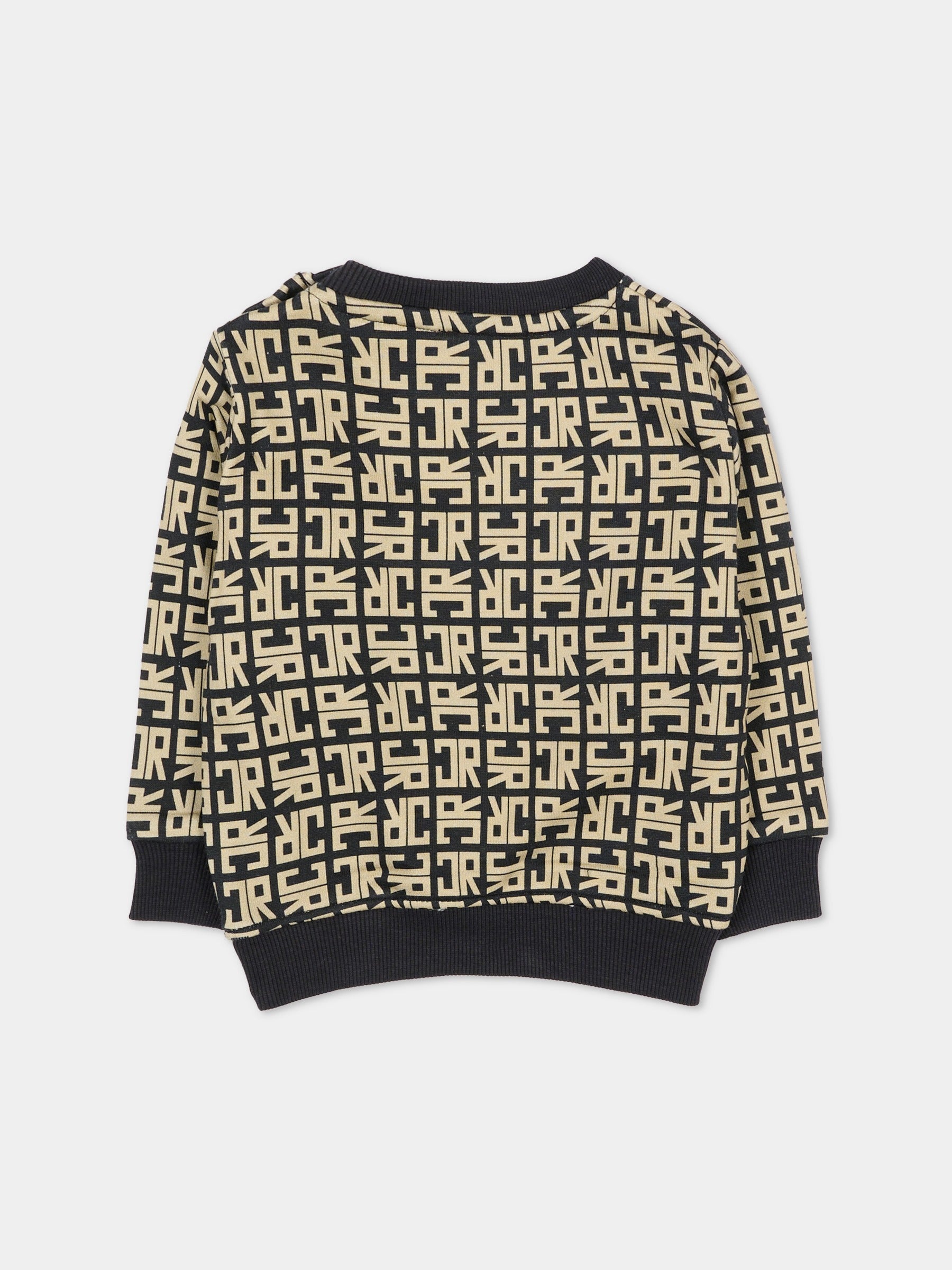 Felpa beige per neonato con logo,Richmond,RIA25048FE JR MONOGRAM BEIGE