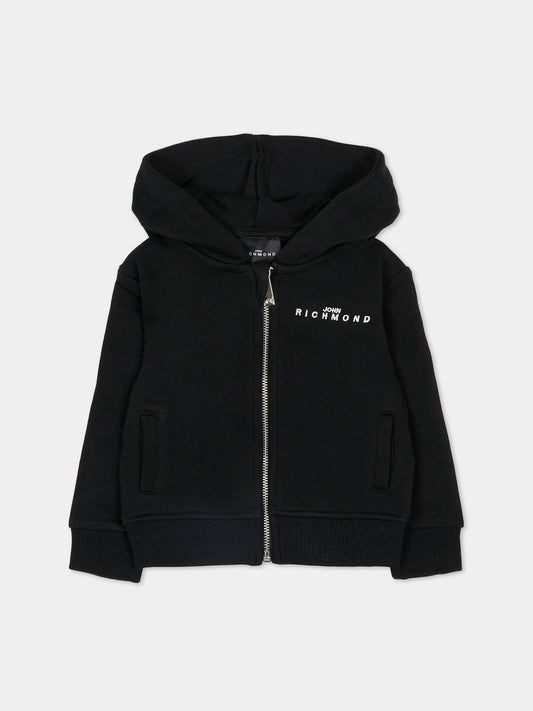 Felpa nera per neonato con logo,Richmond,RIA25054FE BLACK
