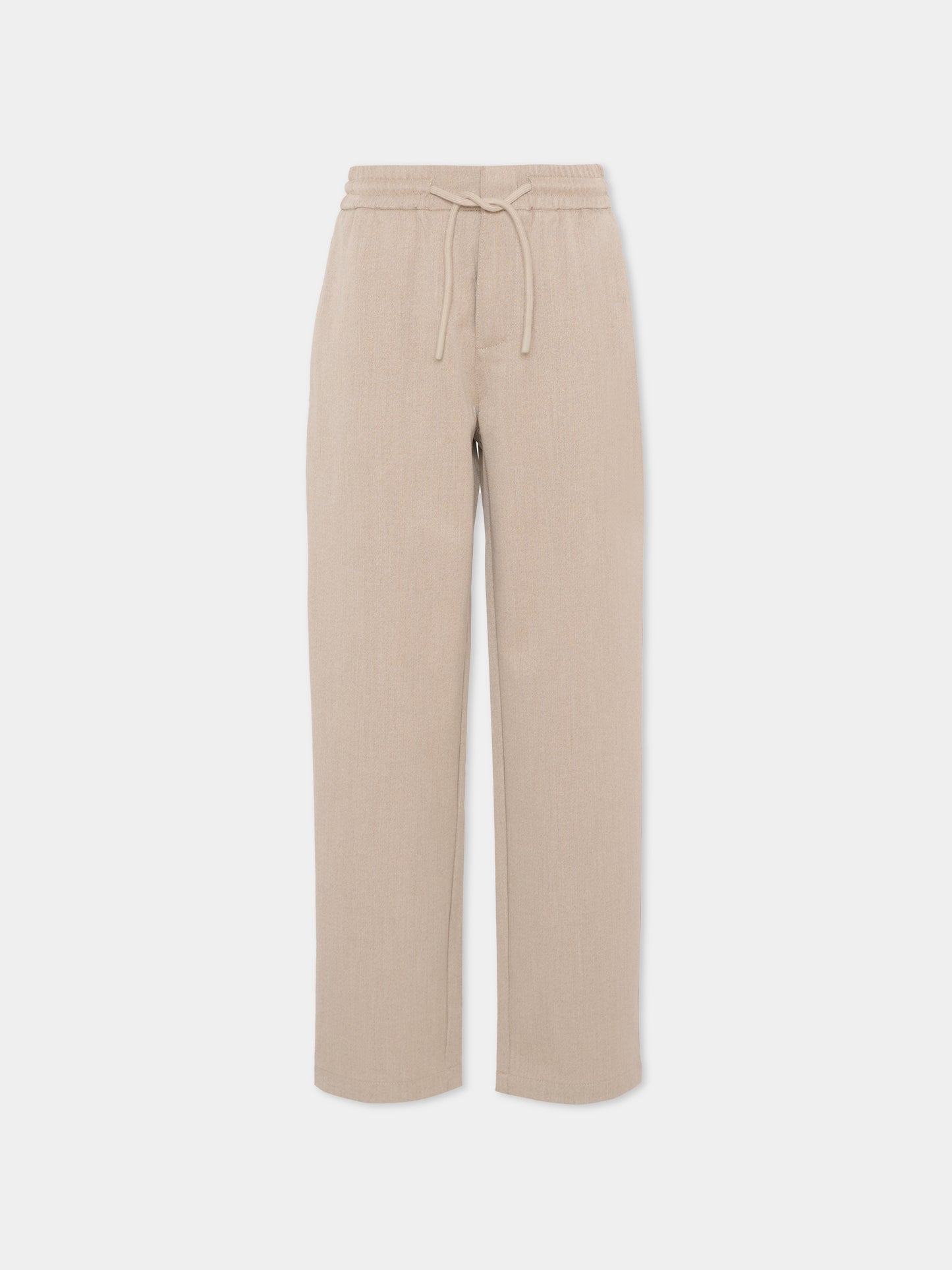 Pantaloni beige per bambino con logo,Trussardi Junior,TBA25045PA BROWN RICE