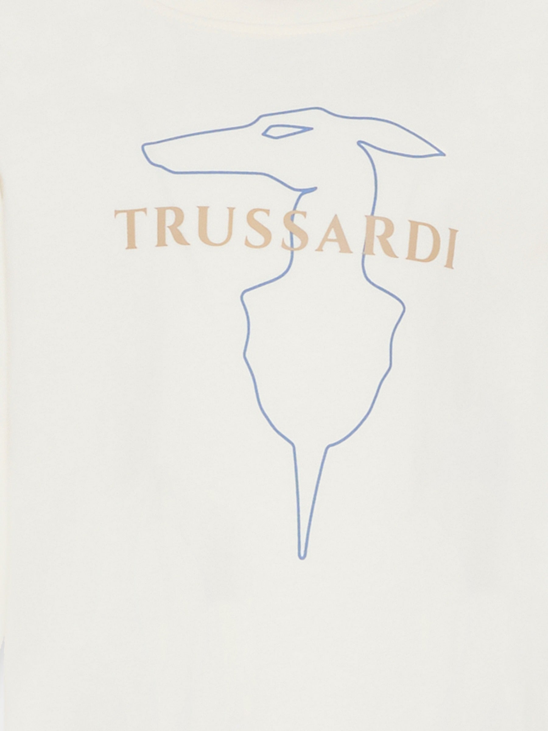 T-shirt avorio per bambino con logo,Trussardi Junior,TBA25015TS OFF-WHITE