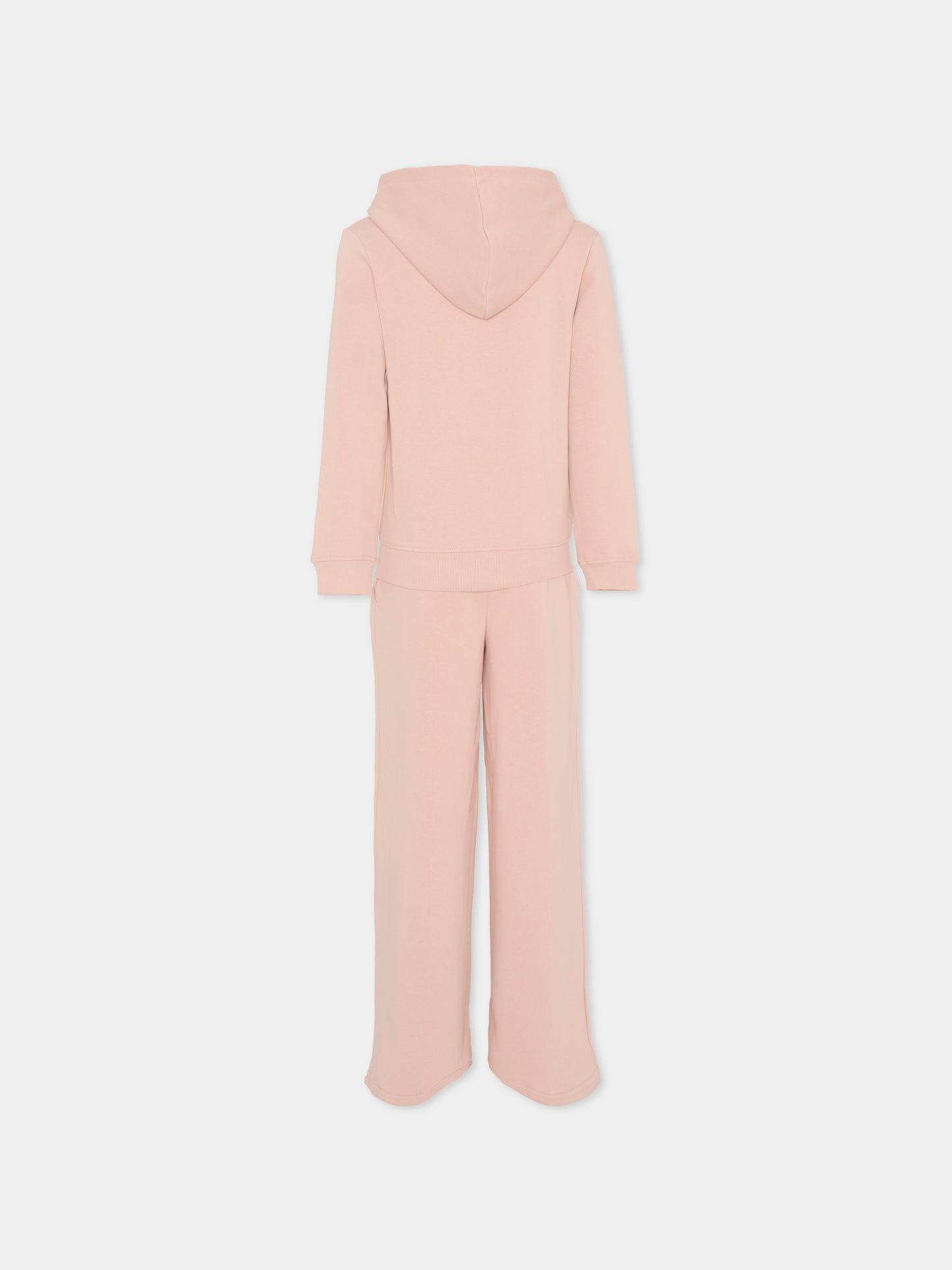 Completo rosa per bambina con logo,Trussardi Junior,TGA25009CF ROSE SMOKE
