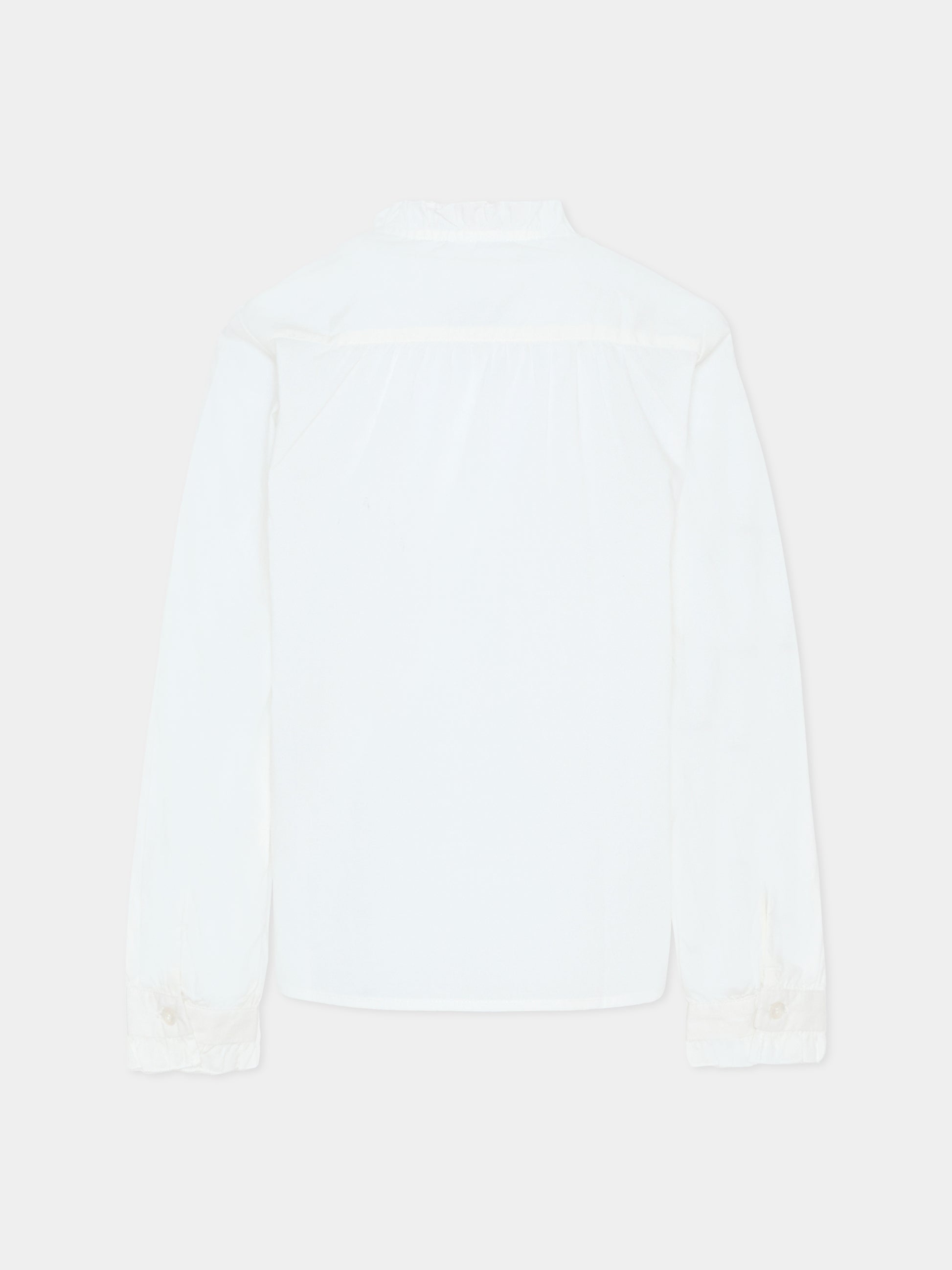 Camicia bianca per bambina con logo,Trussardi Junior,TGA25057CA WHITE