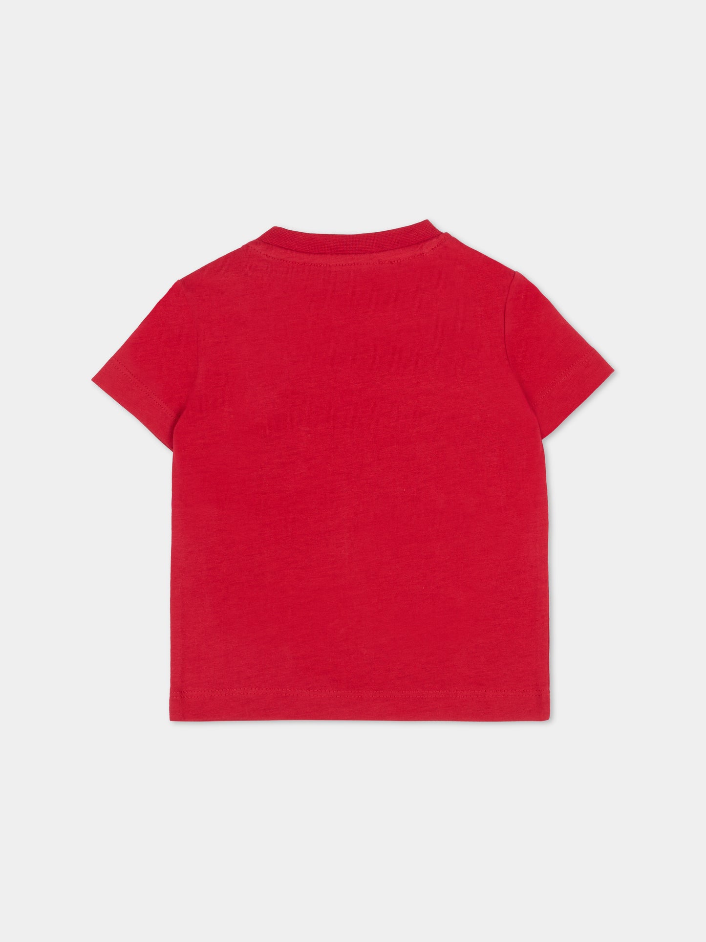 T-shirt rossa per neonato con logo,Trussardi Junior,TIA25014TS EMBOLDENED