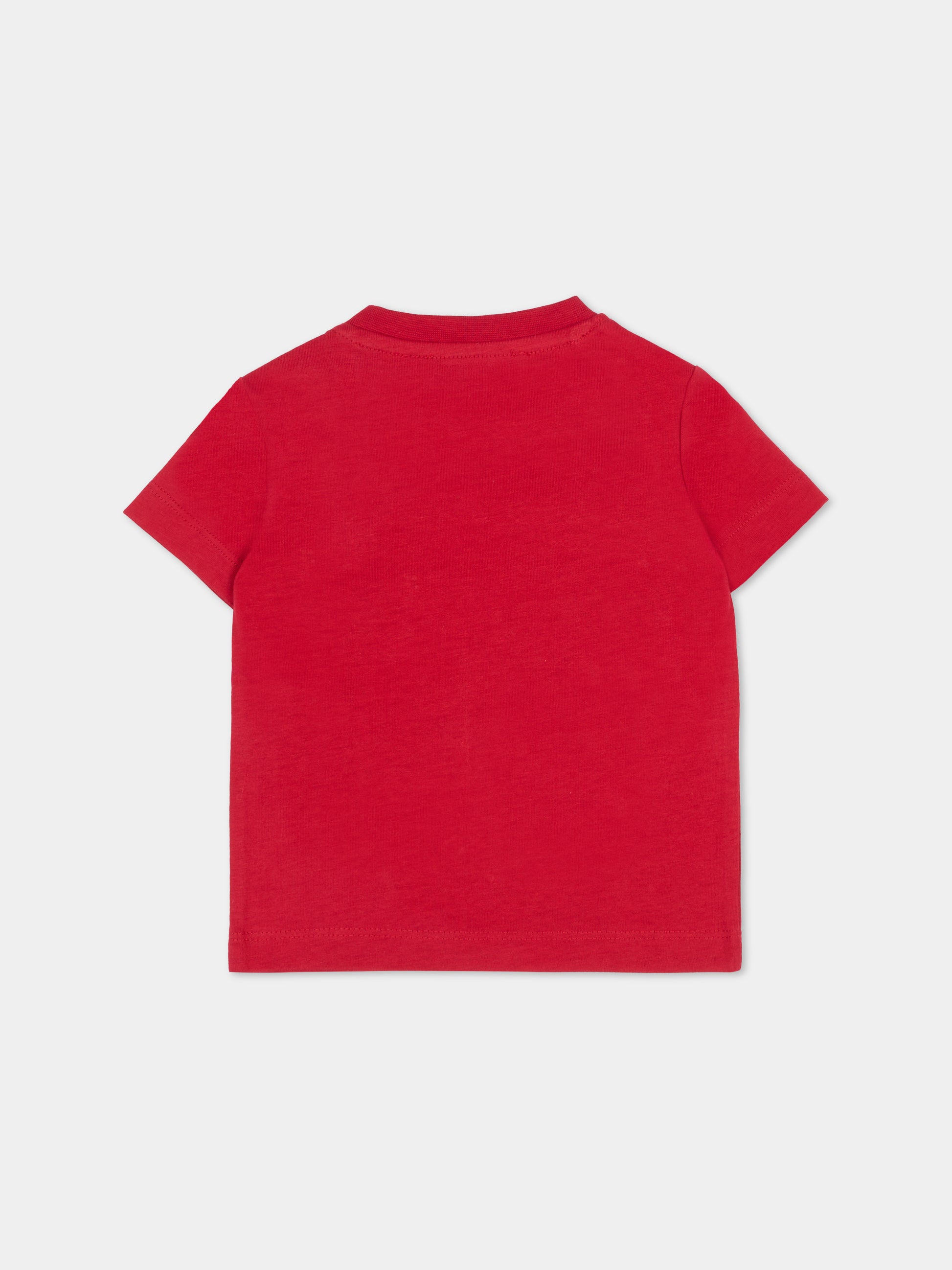 T-shirt rossa per neonato con logo,Trussardi Junior,TIA25014TS EMBOLDENED