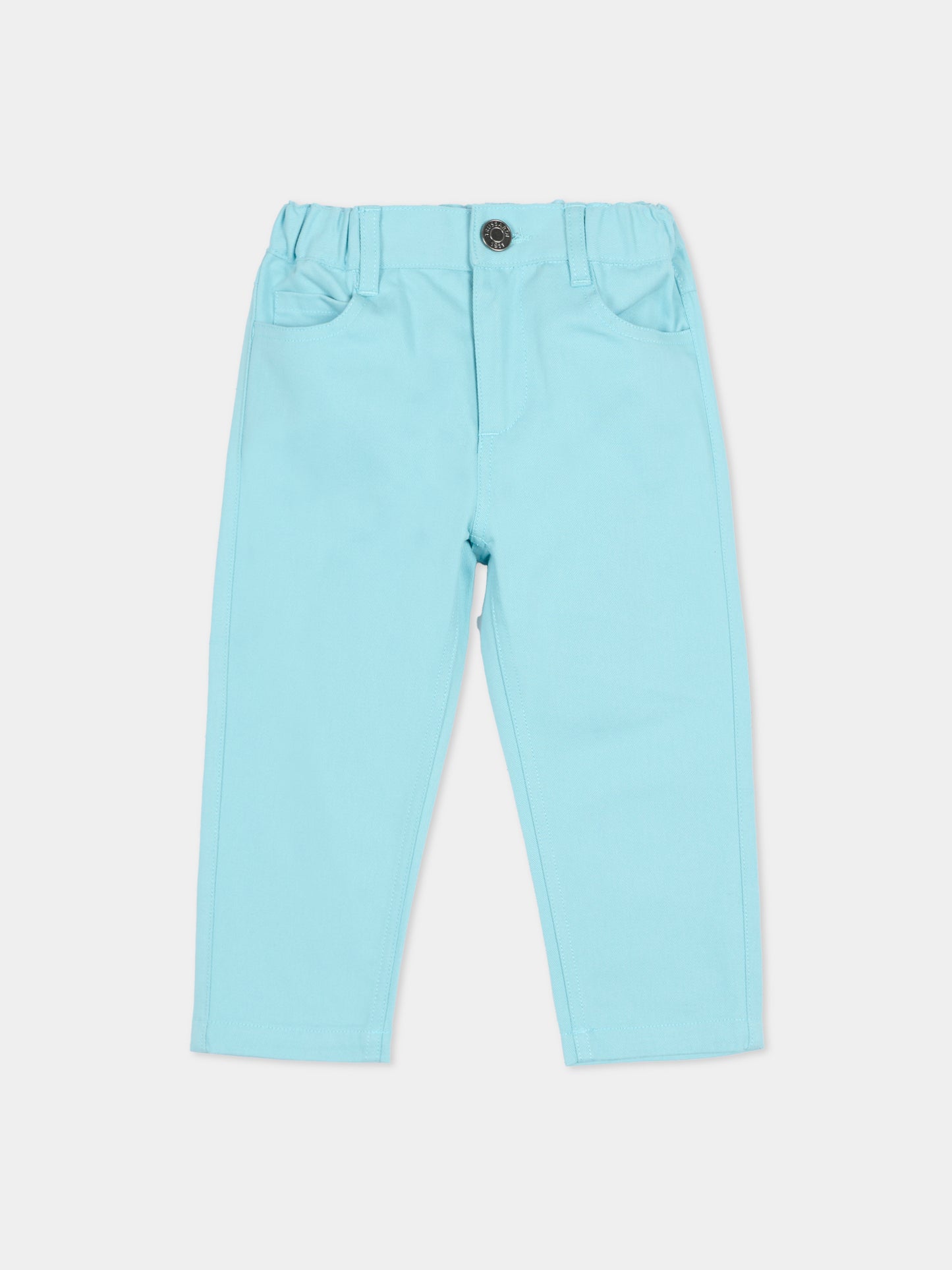 Pantaloni celesti per neonata con logo,Trussardi Junior,TIA25190PA BLUE GLOW