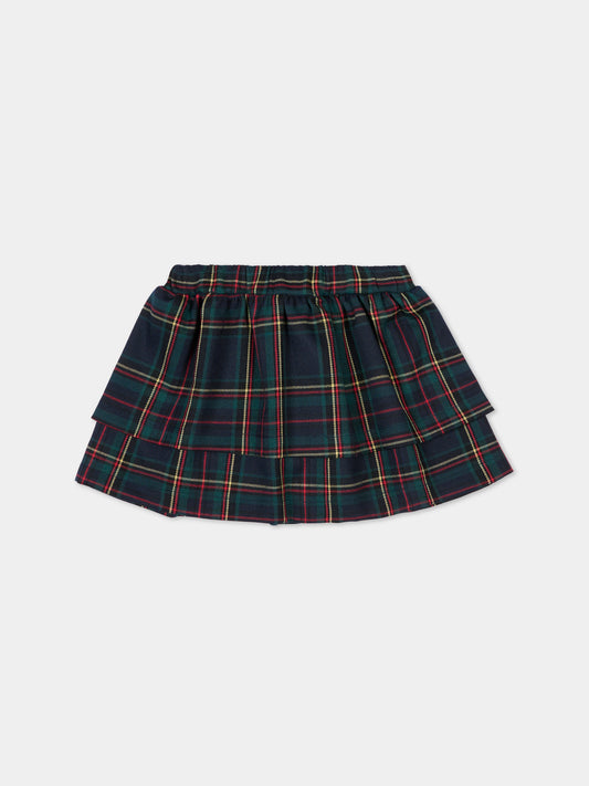 Gonna verde per neonata,Trussardi Junior,TIA25213GO COLD TARTAN