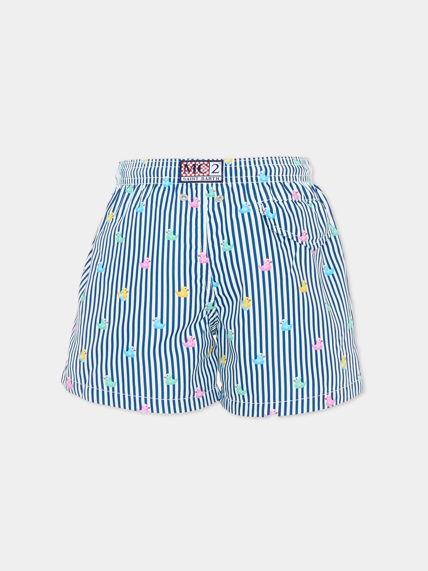 Boxer mare blu Jean Lighting per bambino con paperelle,Mc2 Saint Barth,JEA0004 03290L