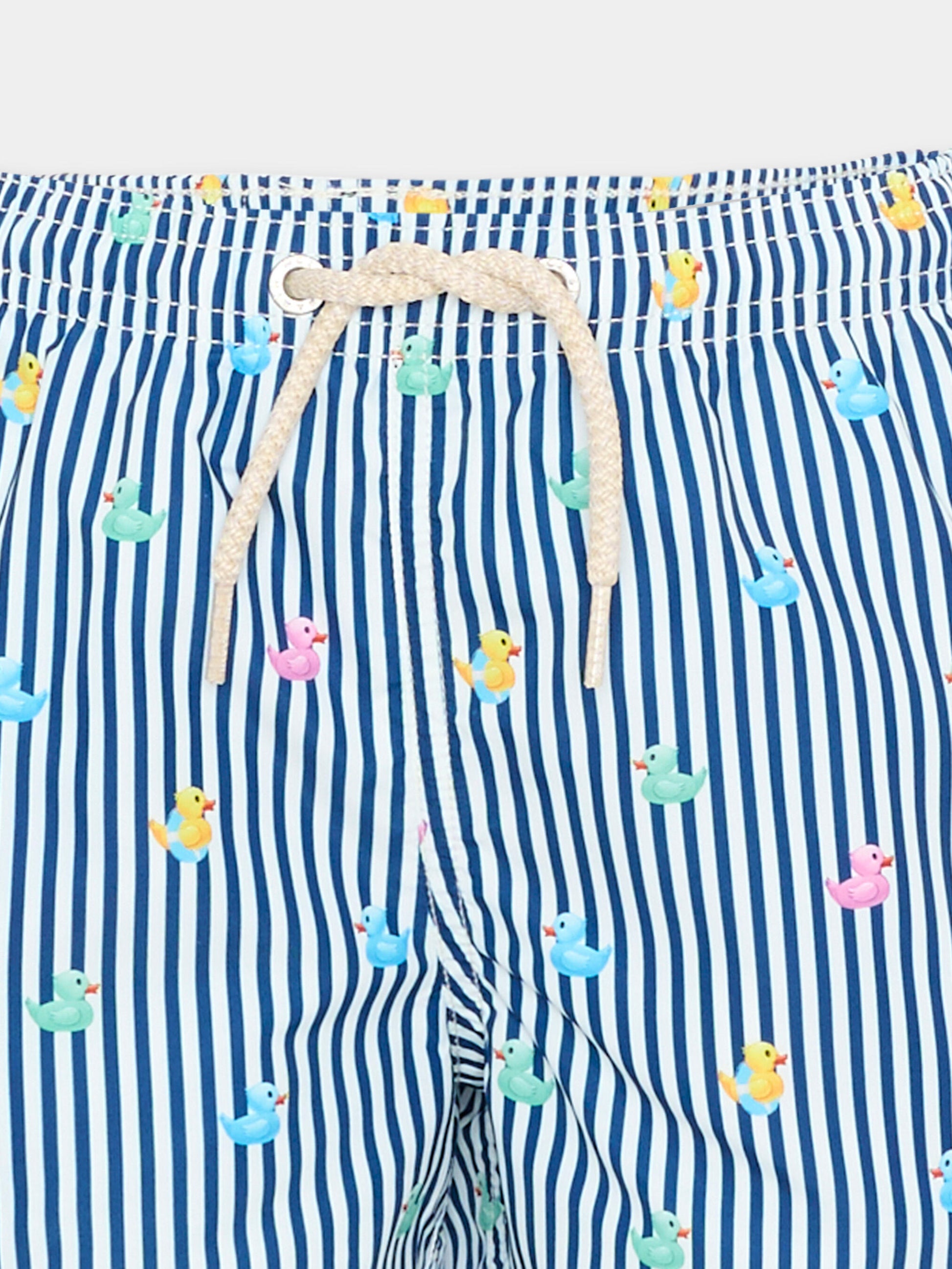 Boxer mare blu Jean Lighting per bambino con paperelle,Mc2 Saint Barth,JEA0004 03290L