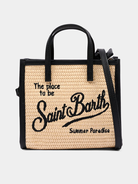 Borsa beige Vivian Mini Straw per bambina,Mc2 Saint Barth,VIVM001 00421L