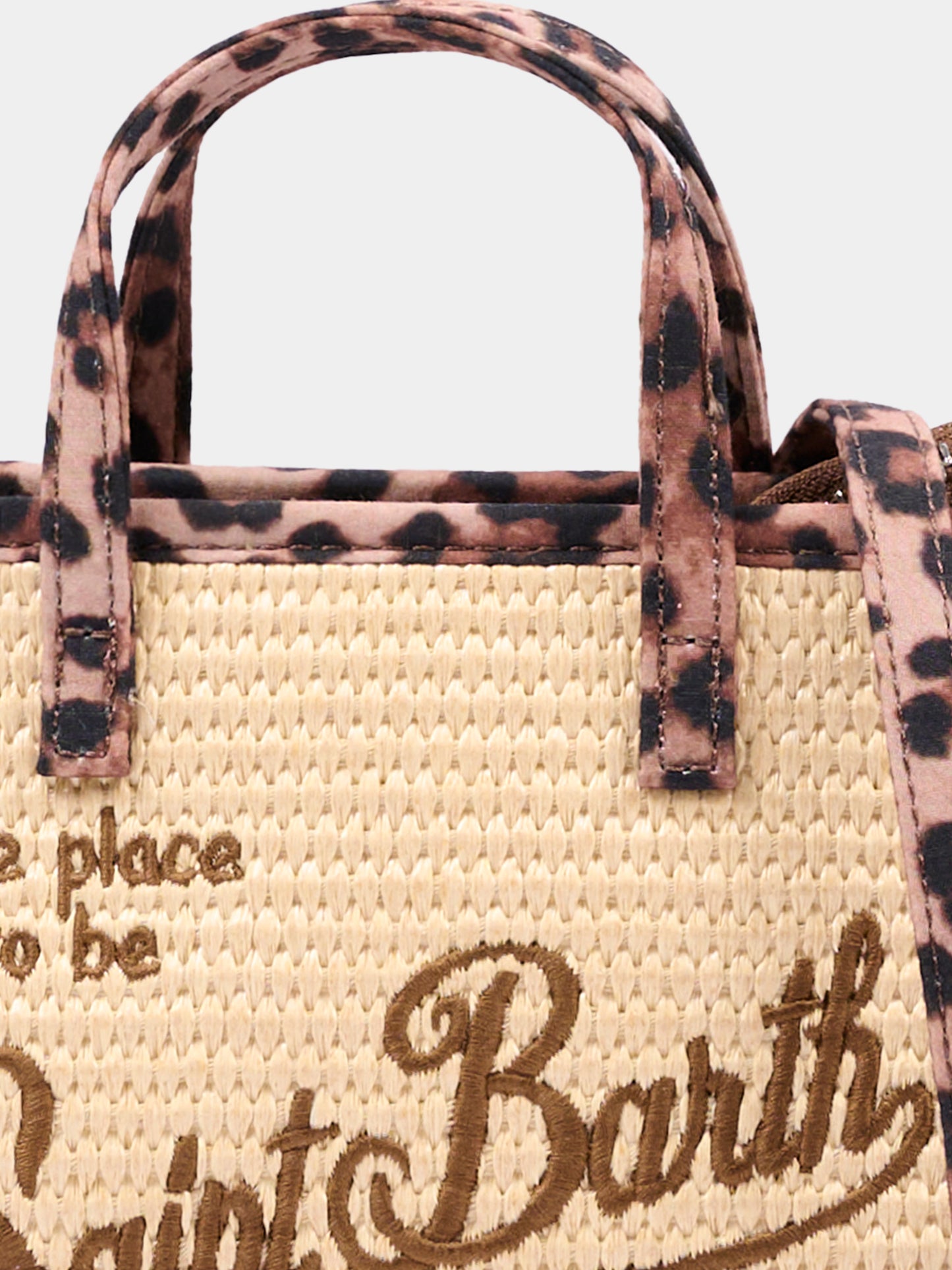 Borsa beige Vivian Mini Straw per bambina animalier,Mc2 Saint Barth,VIVM001 02781L
