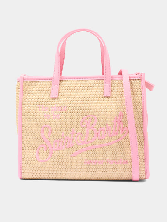 Borsa mare beige Vivian Mid Straw per bambina,Mc2 Saint Barth,VVID001 00415L