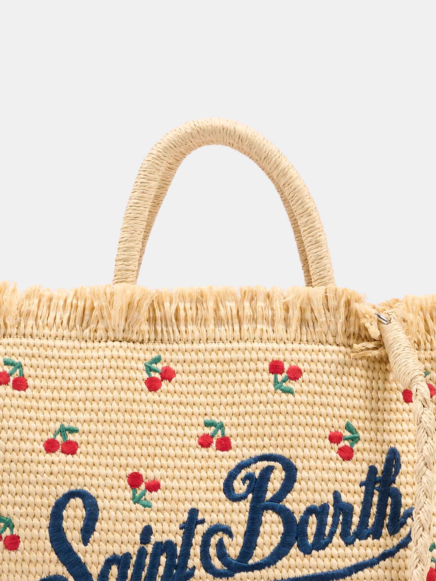 Borsa mare beige Colette Straw per bambina con ciliegie,Mc2 Saint Barth,COL0017 00345L