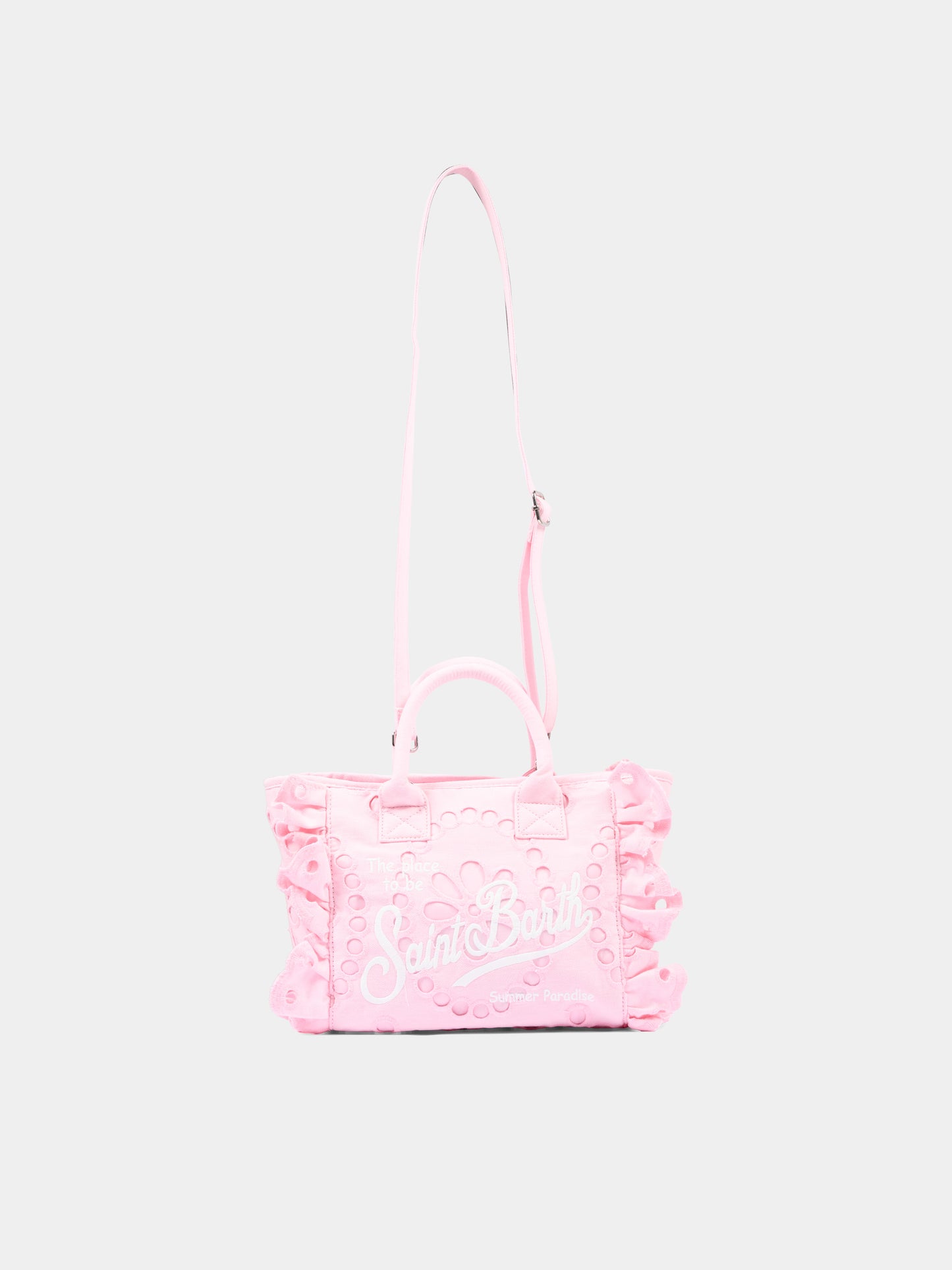 Borsa mare rosa Colette Volant per bambina traforata,Mc2 Saint Barth,COL0027 00411L