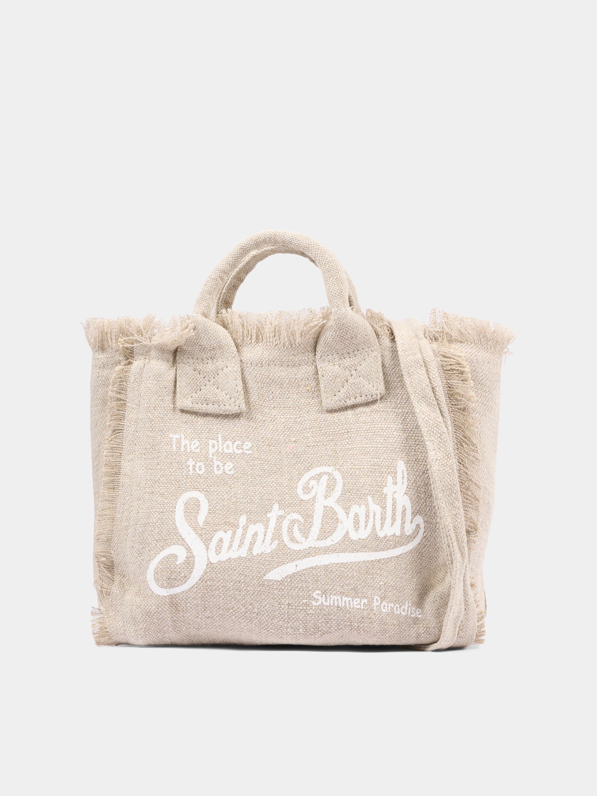 Borsa beige Vanity Mini Linen per bambina,Mc2 Saint Barth,VAMI008 01139L