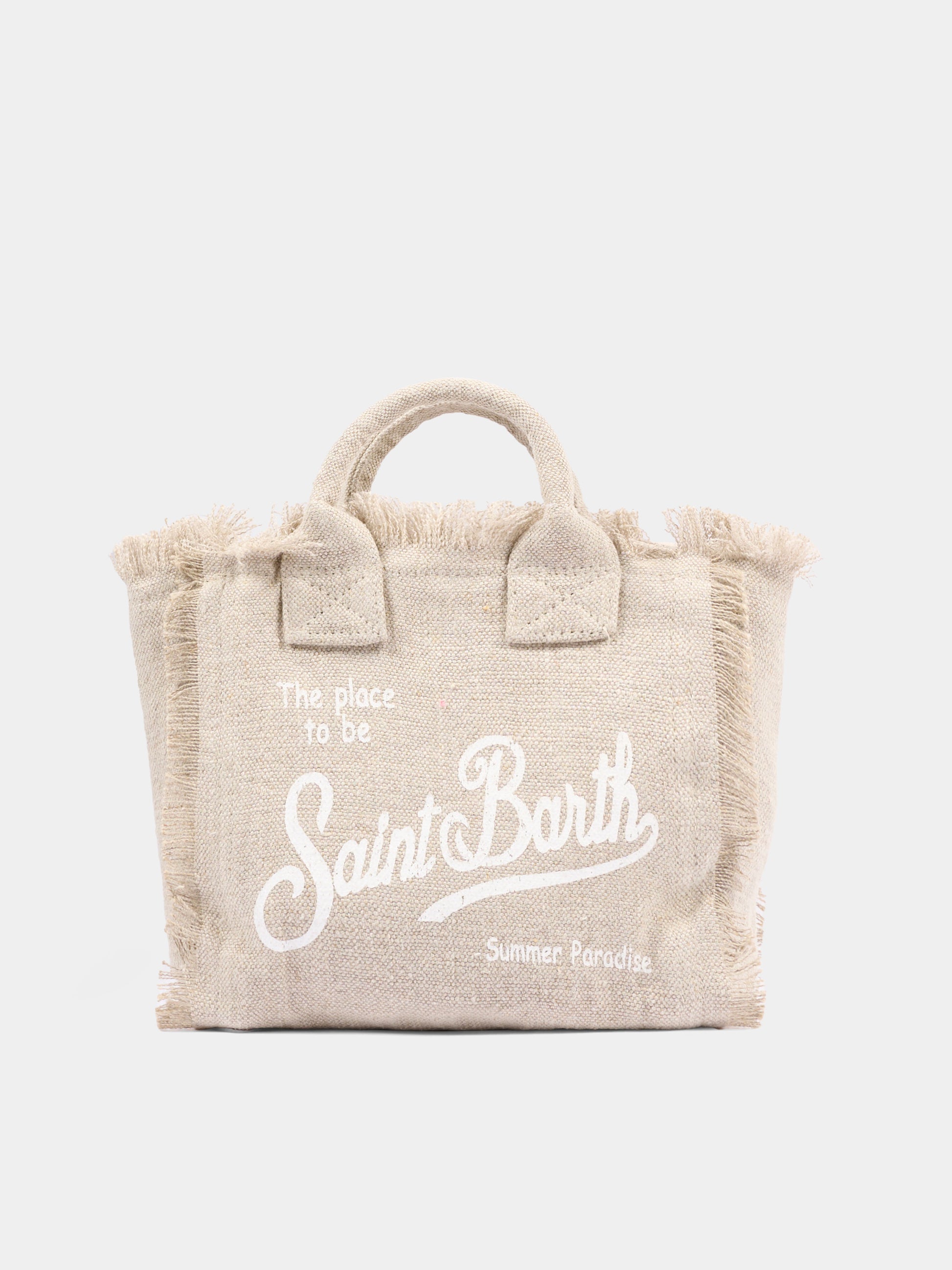 Borsa beige Vanity Mini Linen per bambina,Mc2 Saint Barth,VAMI008 01139L