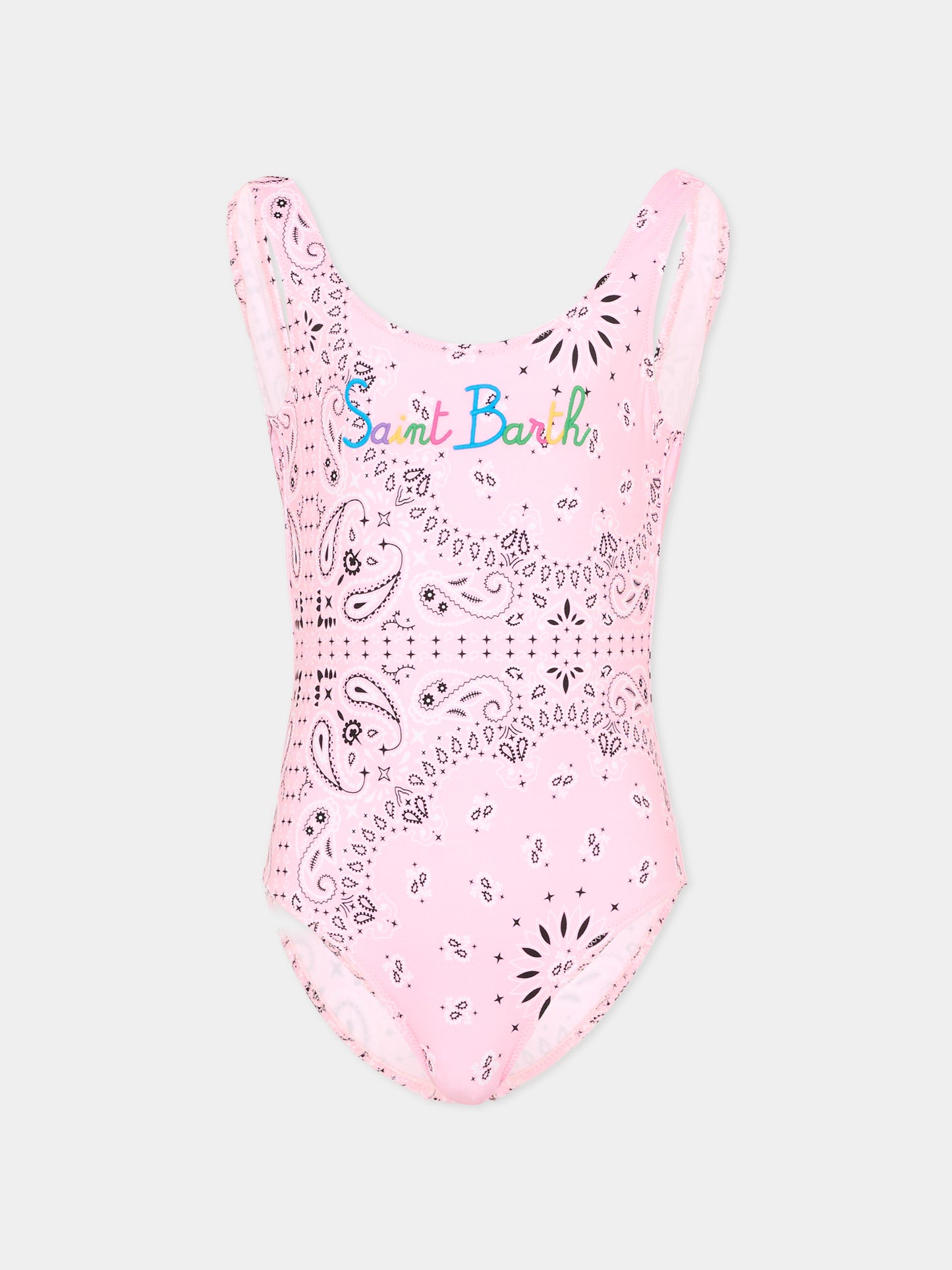 Costume rosa Cara per bambina stampa bandana,Mc2 Saint Barth,CARA001 00901L