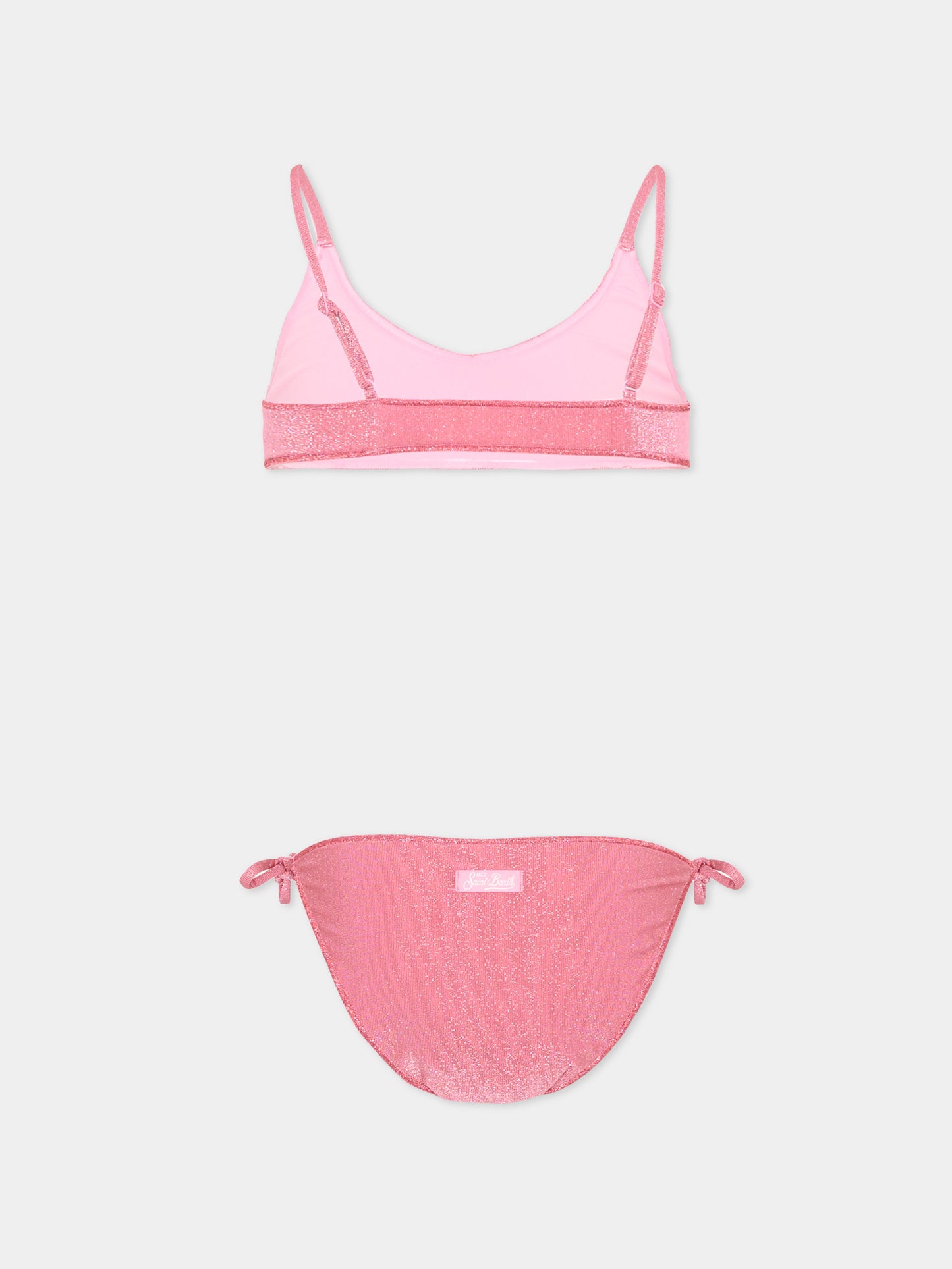 Slip e bikini rosa Paloma Overlock Jr per bambina,Mc2 Saint Barth,PALO005 00064L