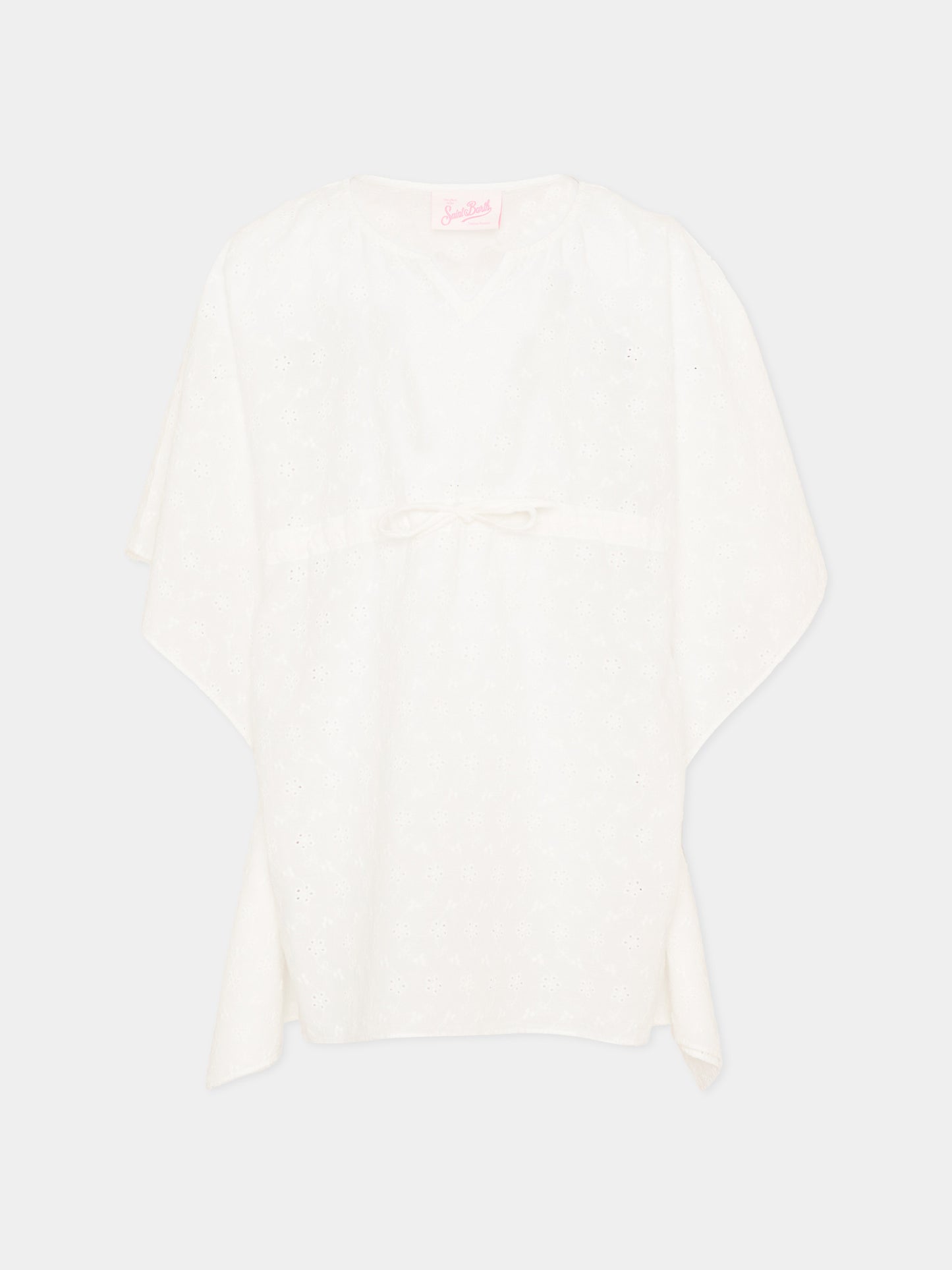 Copricostume bianco in pizzo Sangallo per bambina,Mc2 Saint Barth,KAT0001 03052L