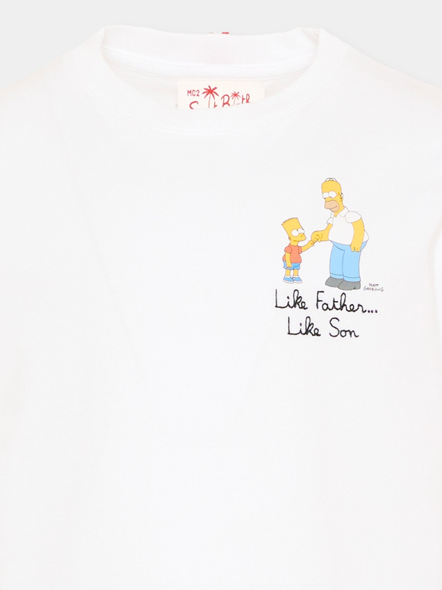 T-shirt bianca Portofino Jr per bambino The Simpsons,Mc2 Saint Barth,POT0002 03555L