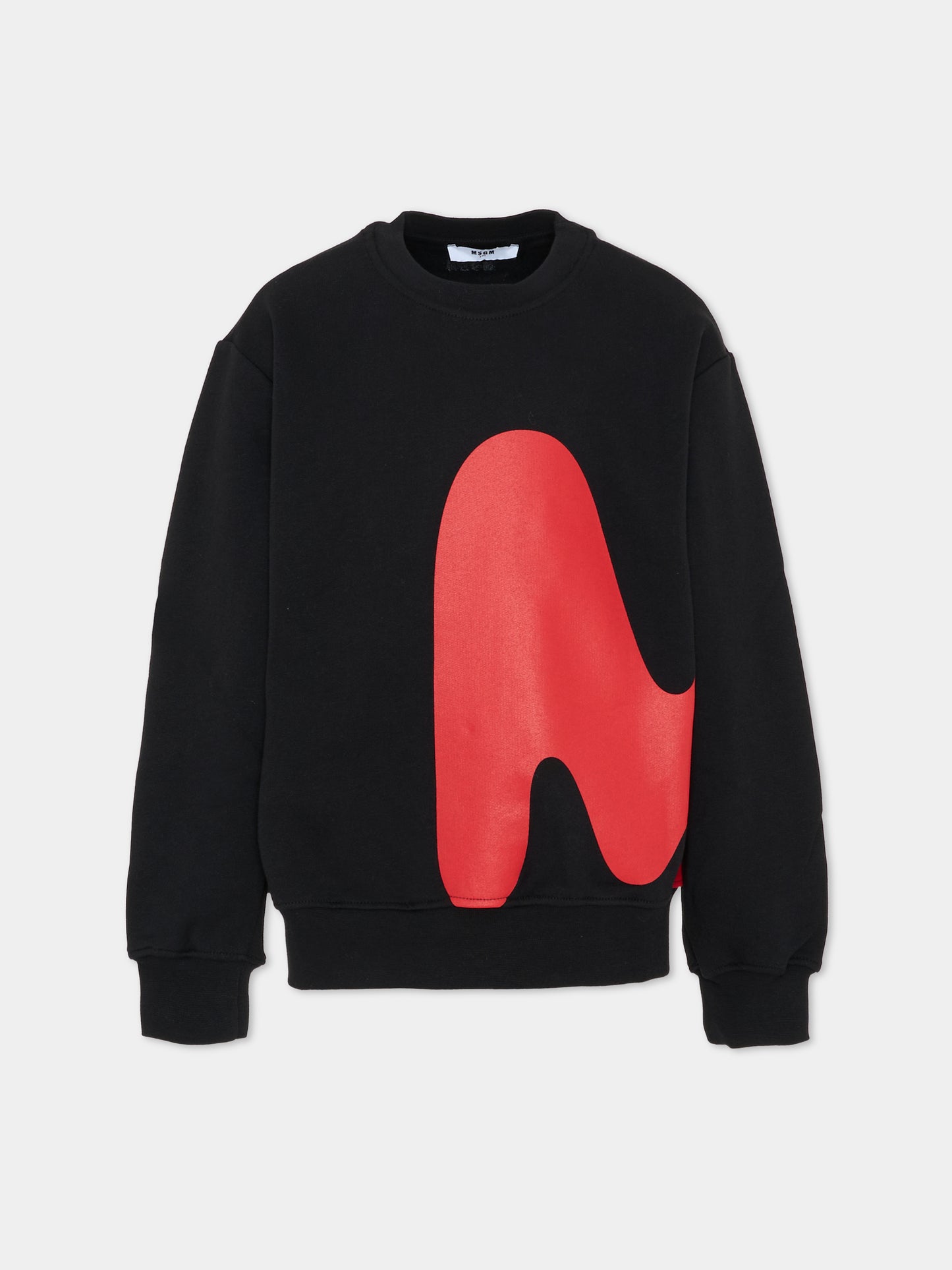 Felpa nera per bambino con logo,Msgm Kids,F5MSJBSW226 110