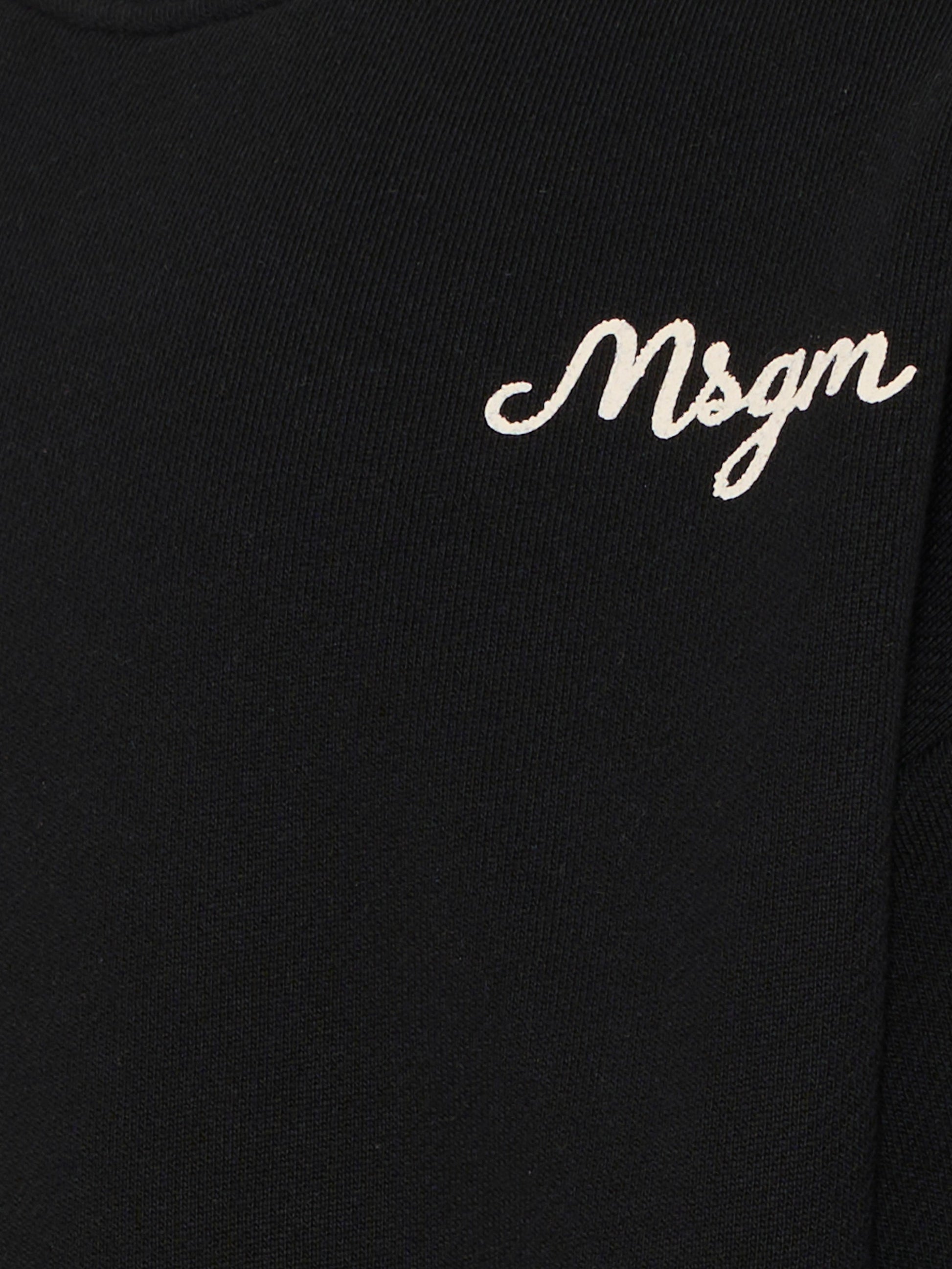 Felpa nera per bambino con logo,Msgm Kids,F5MSJBSW258 110