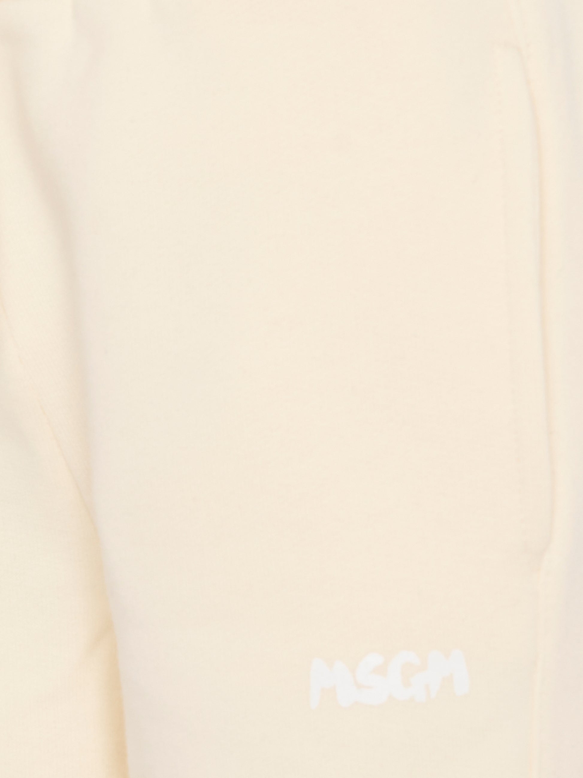 Pantaloni avorio per bambini con logo,Msgm Kids,F5MSJUFP023 013