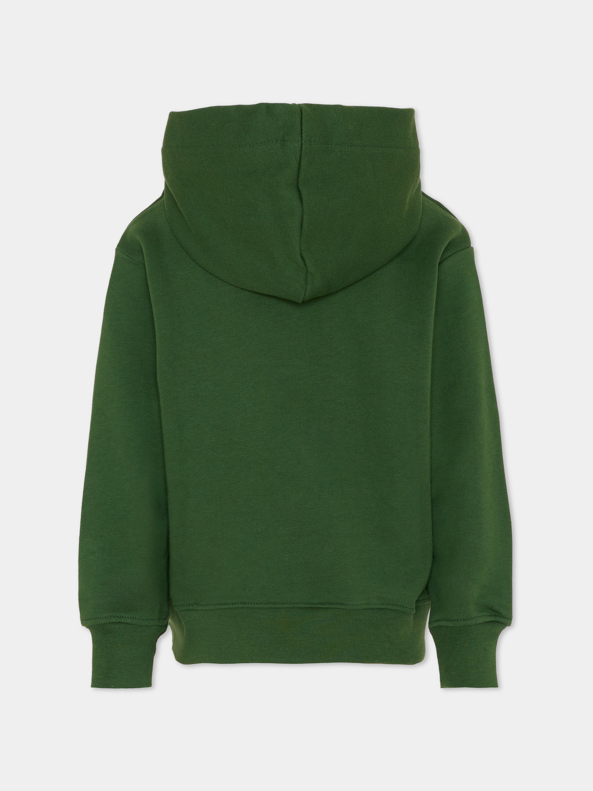 Felpa verde per bambini con logo,Msgm Kids,F5MSJUHS021 MS039