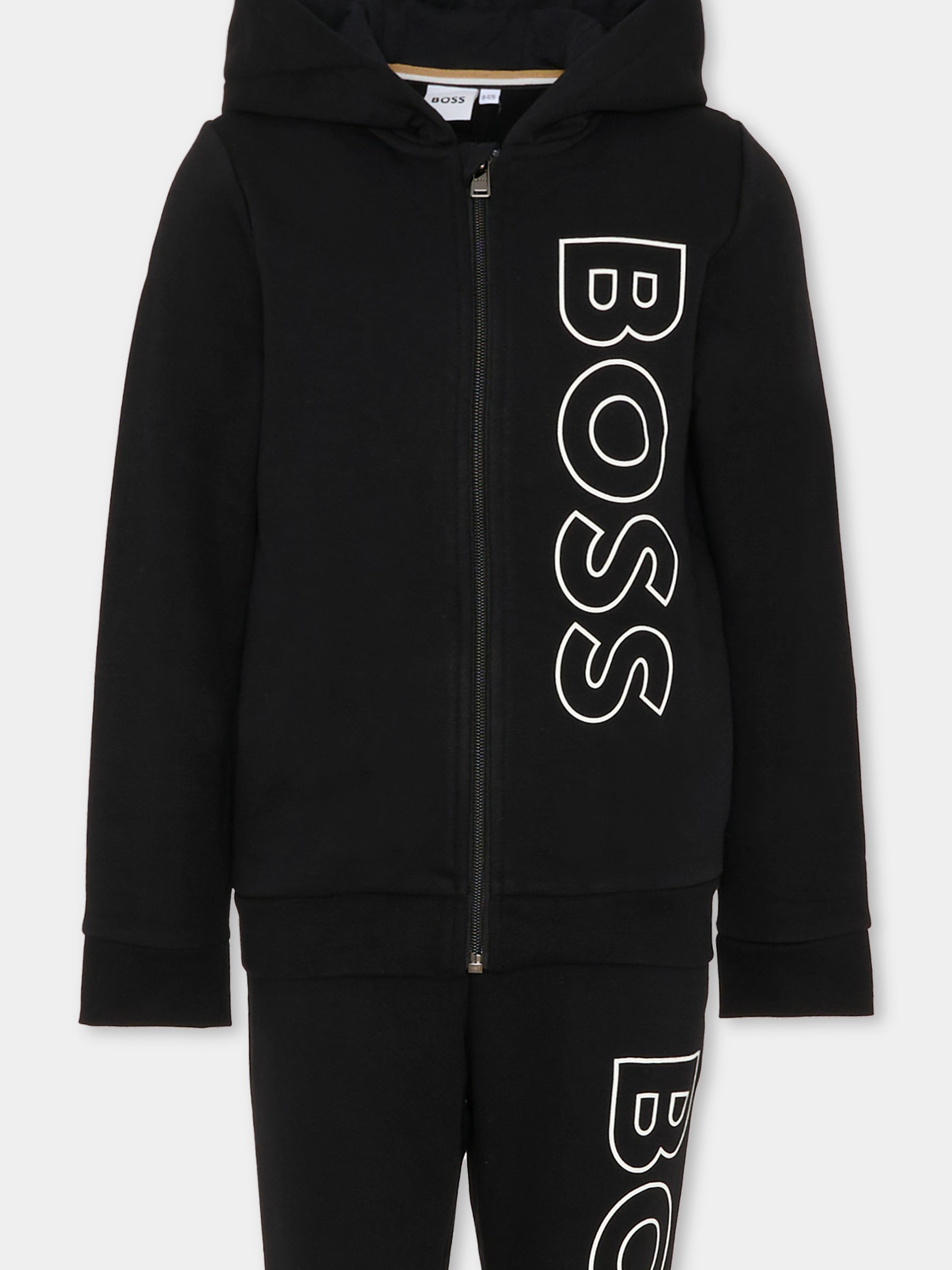 Completo nero per bambino con logo,Boss,J51134 09B