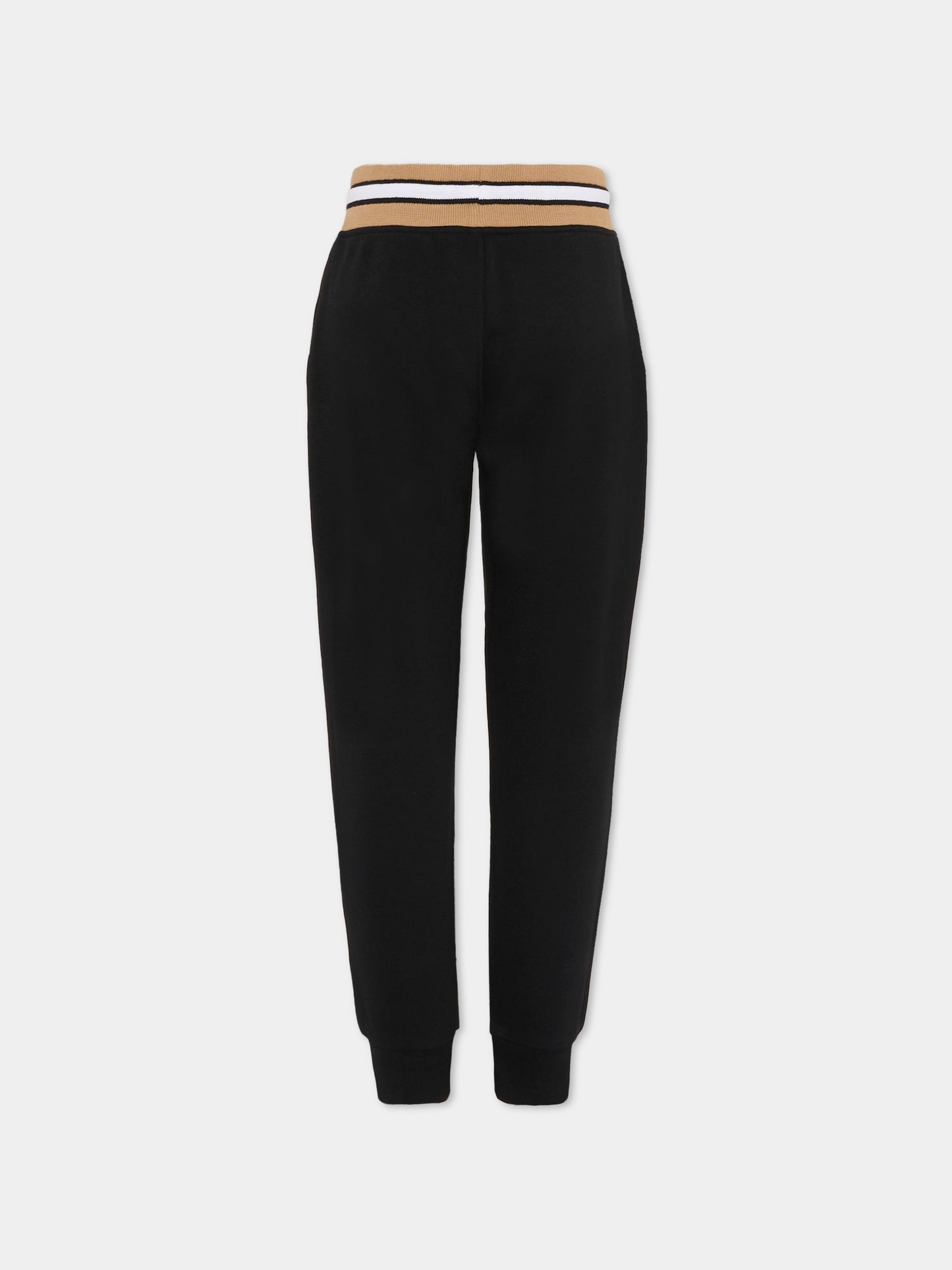 Pantaloni neri per bambino con logo,Boss,J51151 09B