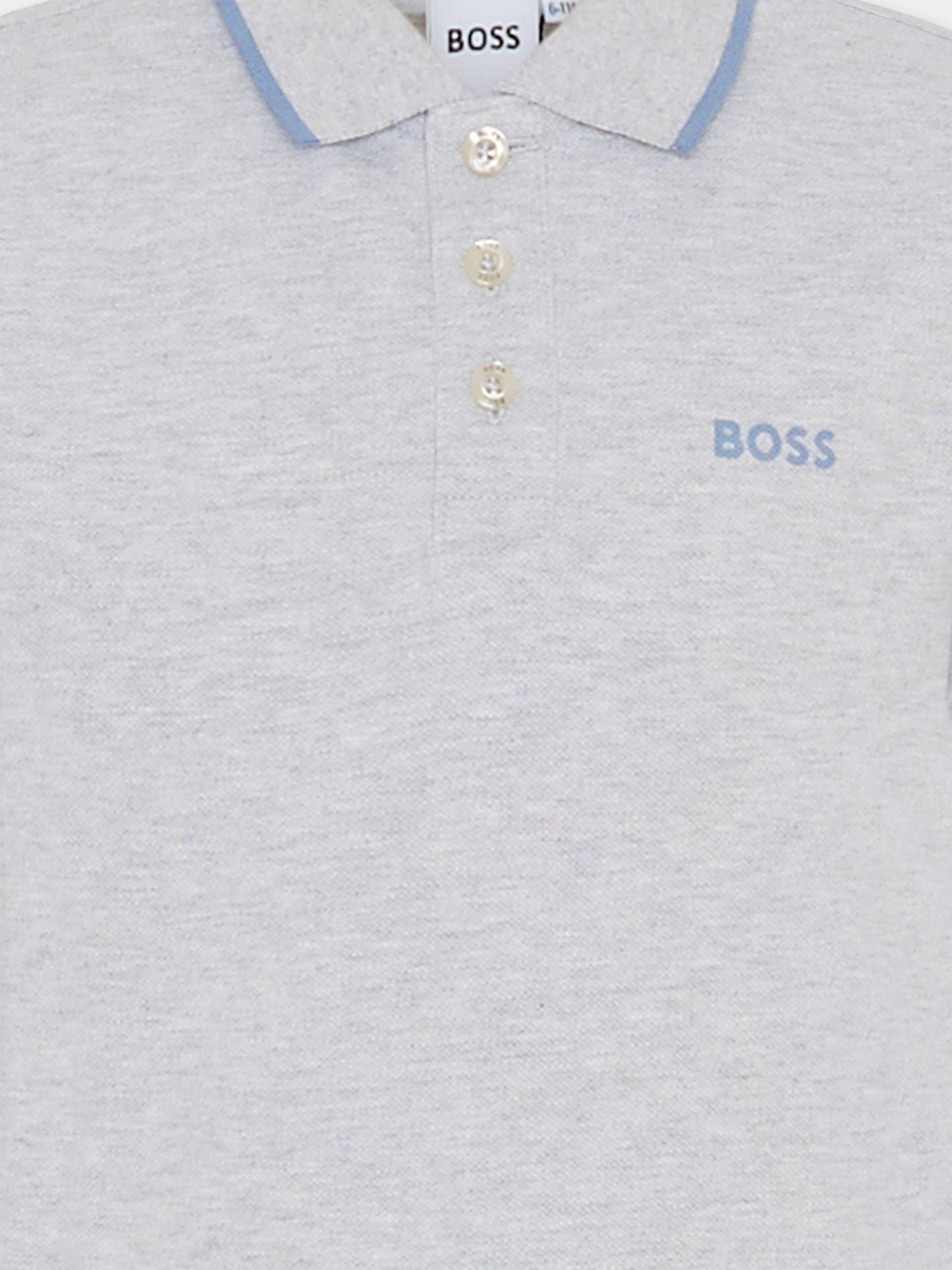 Polo grigia per bambino con logo,Boss,J51163 A32
