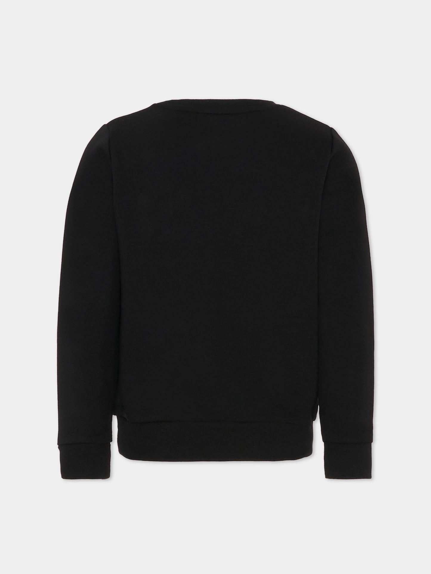 Felpa nera per bambino con logo,Boss,J51191 09B