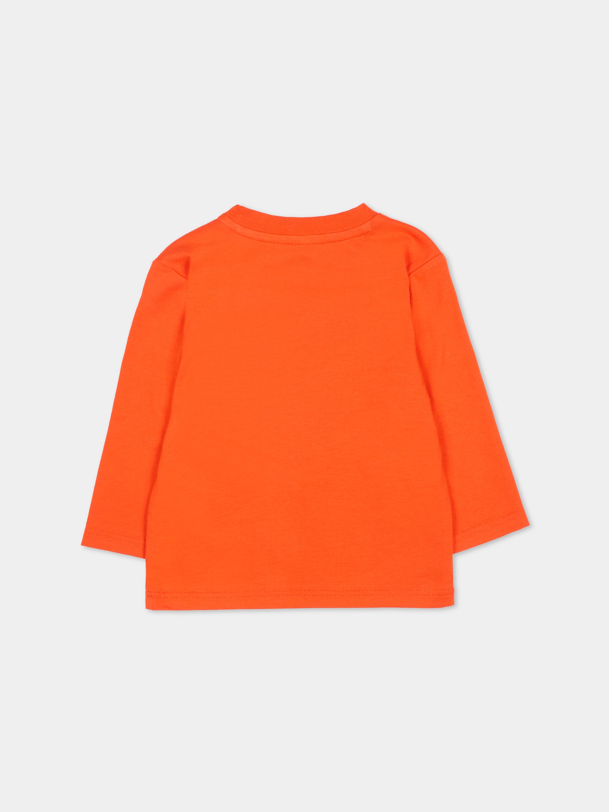 T-shirt rossa per neonato con stampa albero,Timberland,T60251 98G