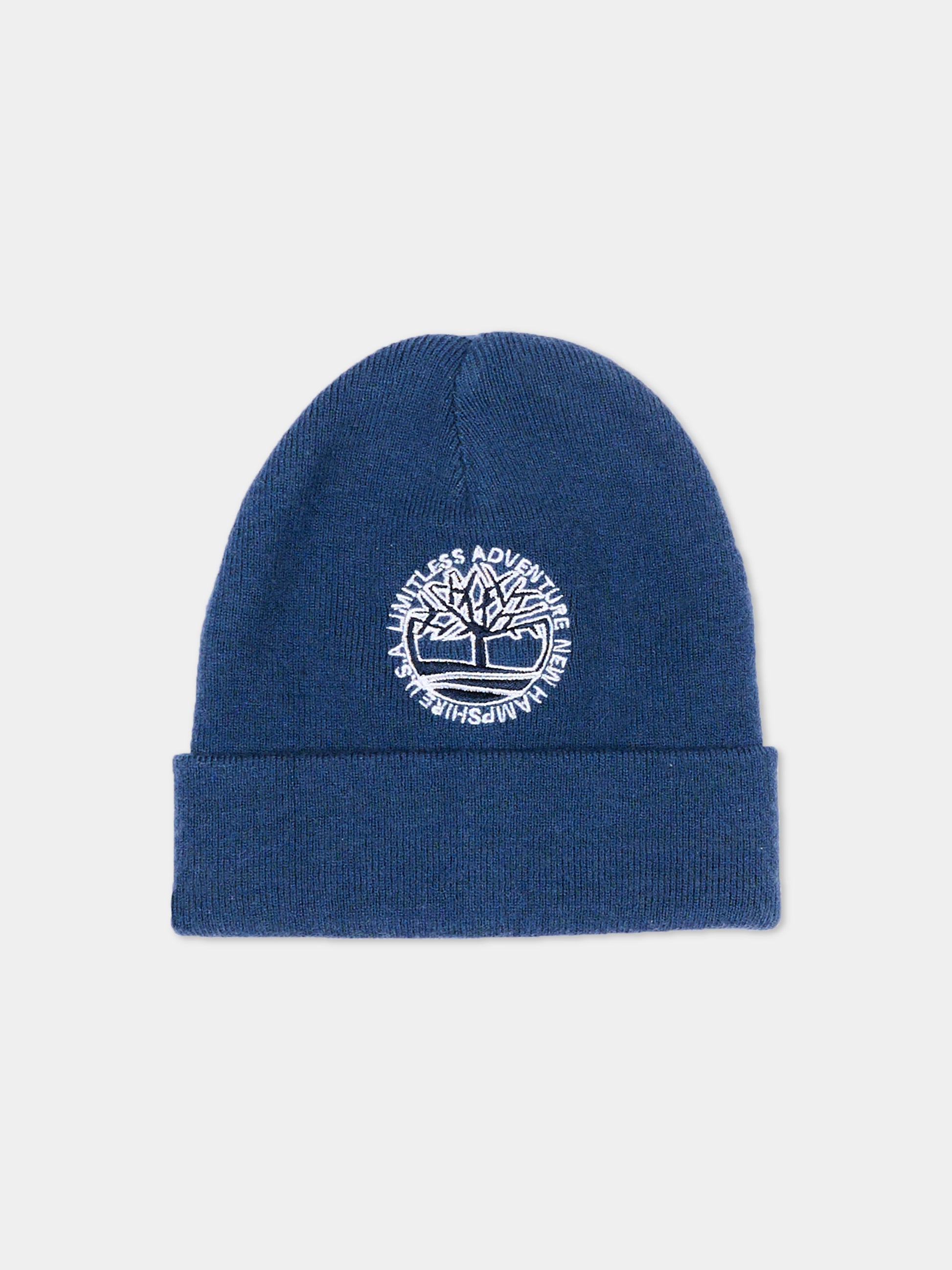 Berretto blu per neonato con logo,Timberland,T60354 827